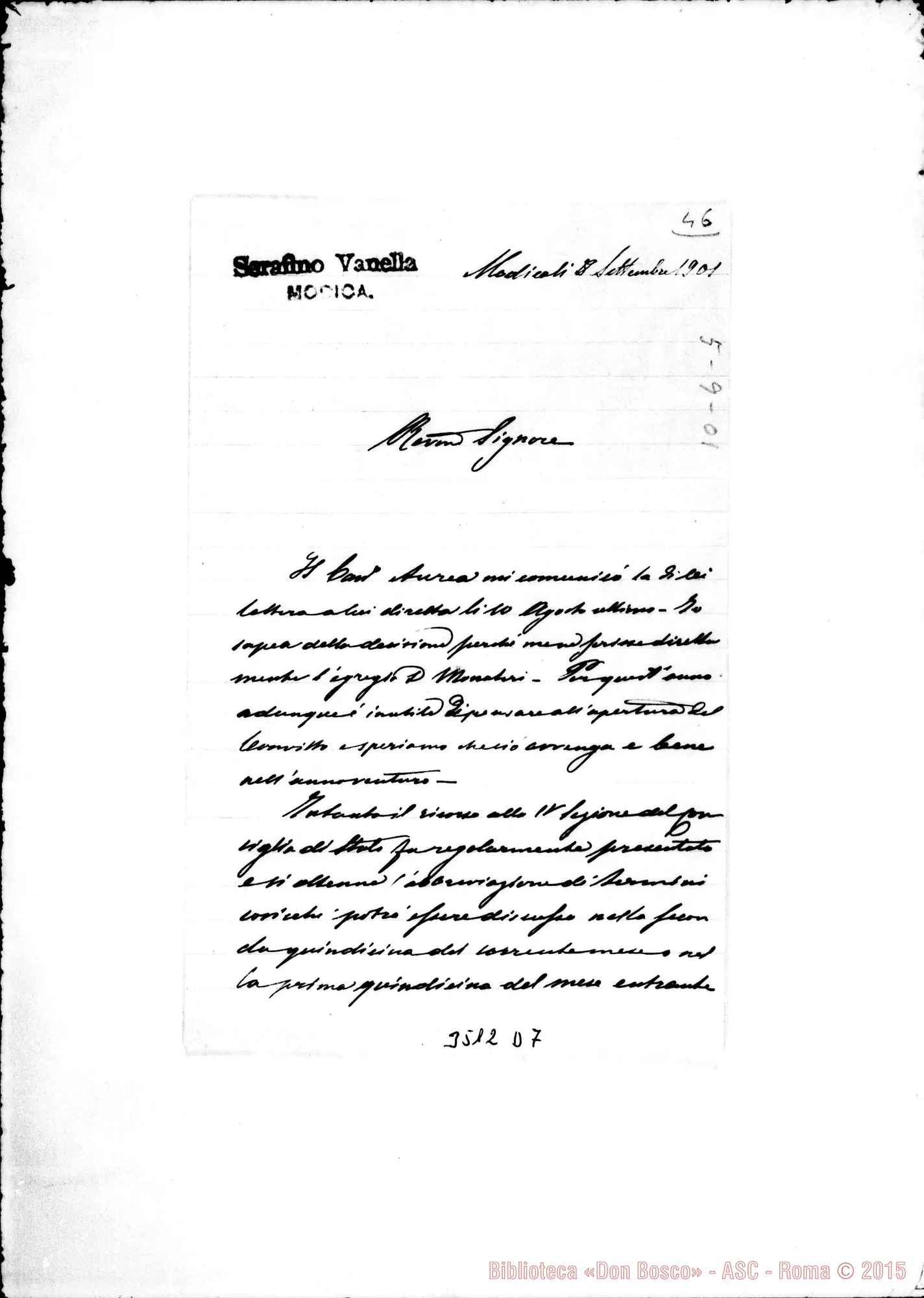 Fotogramma D 7 — Serafino Vanella-Don Durando. Modica, 5-09-1901