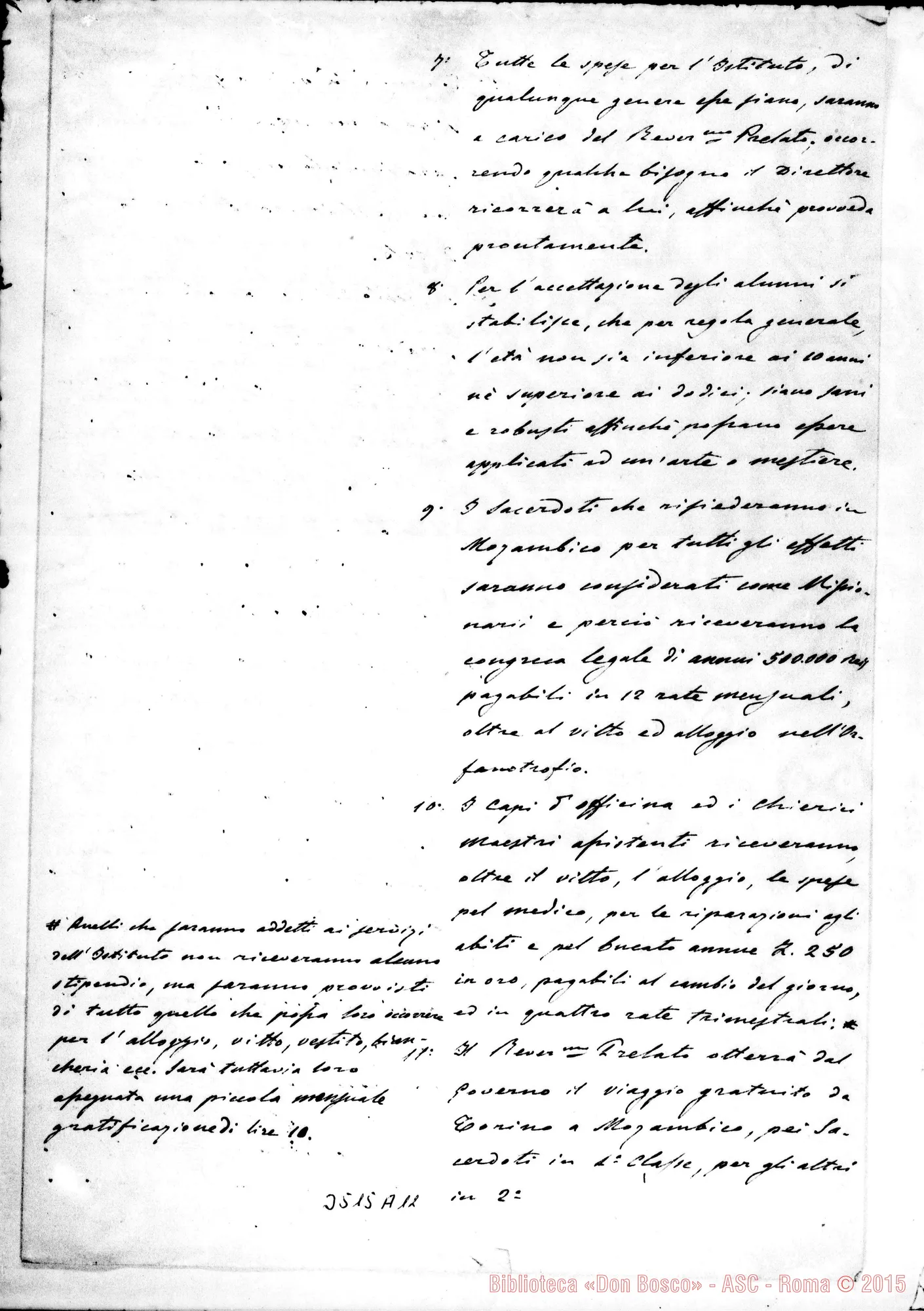 Fotogramma A 11 — Convenzione: due stesure. Firma autogr. Rua