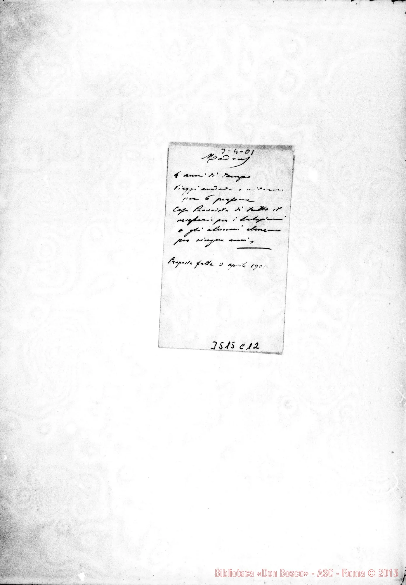 Fotogramma C 12 — Appunti