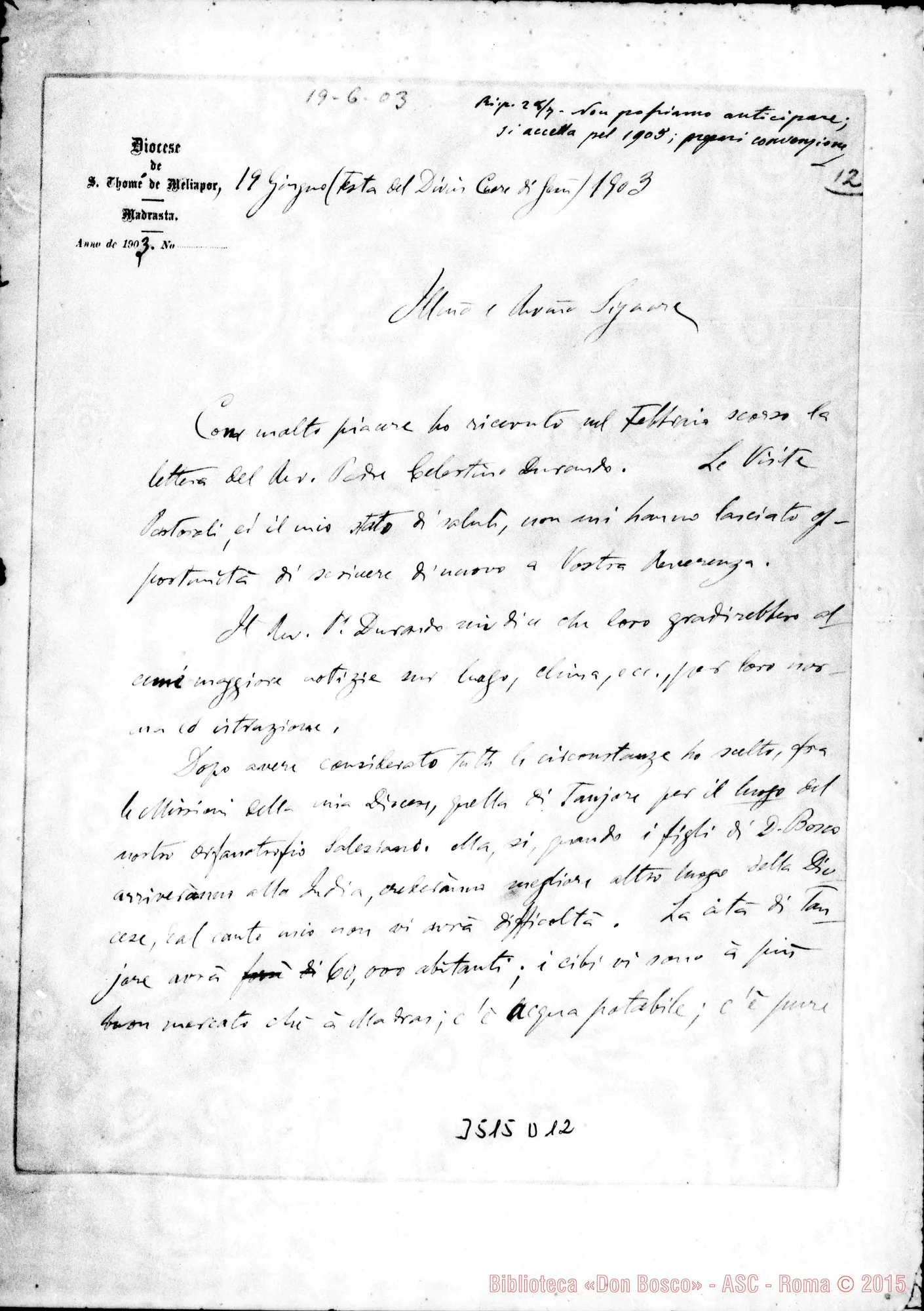 Fotogramma D 12 — Teotonio Ribeiro, vesc.-Rev.do Sig. Madras, 19-06-1903