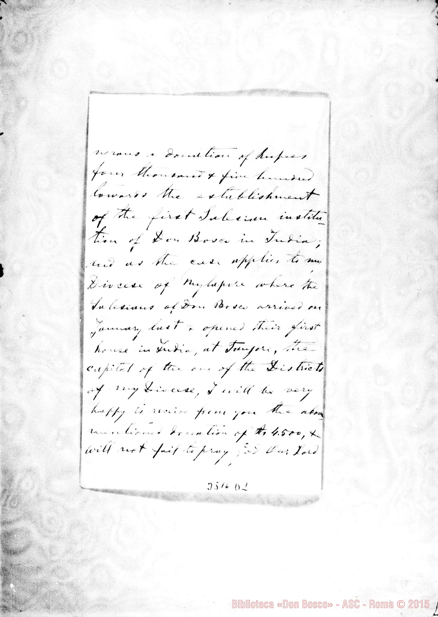 Fotogramma D 2 — Teotonio Ribeiro, vesc.-Dear Sir., il 22-03-1906 Autogr. Rua