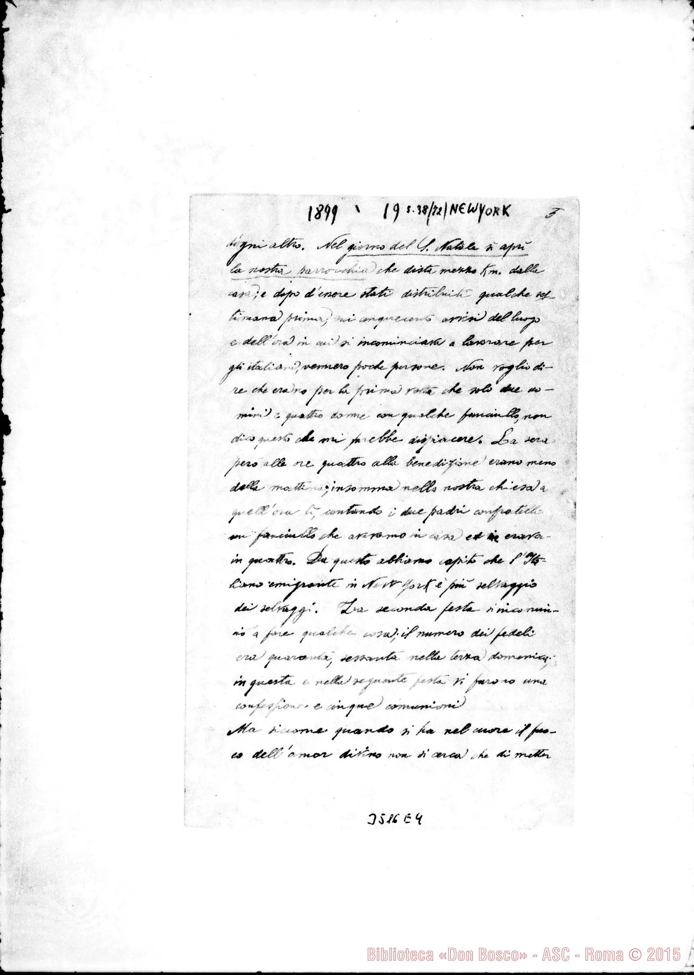 Fotogramma E 4 — New York: Don Ernesto Coppo-Don Bianchi. New York, 19-01-1899