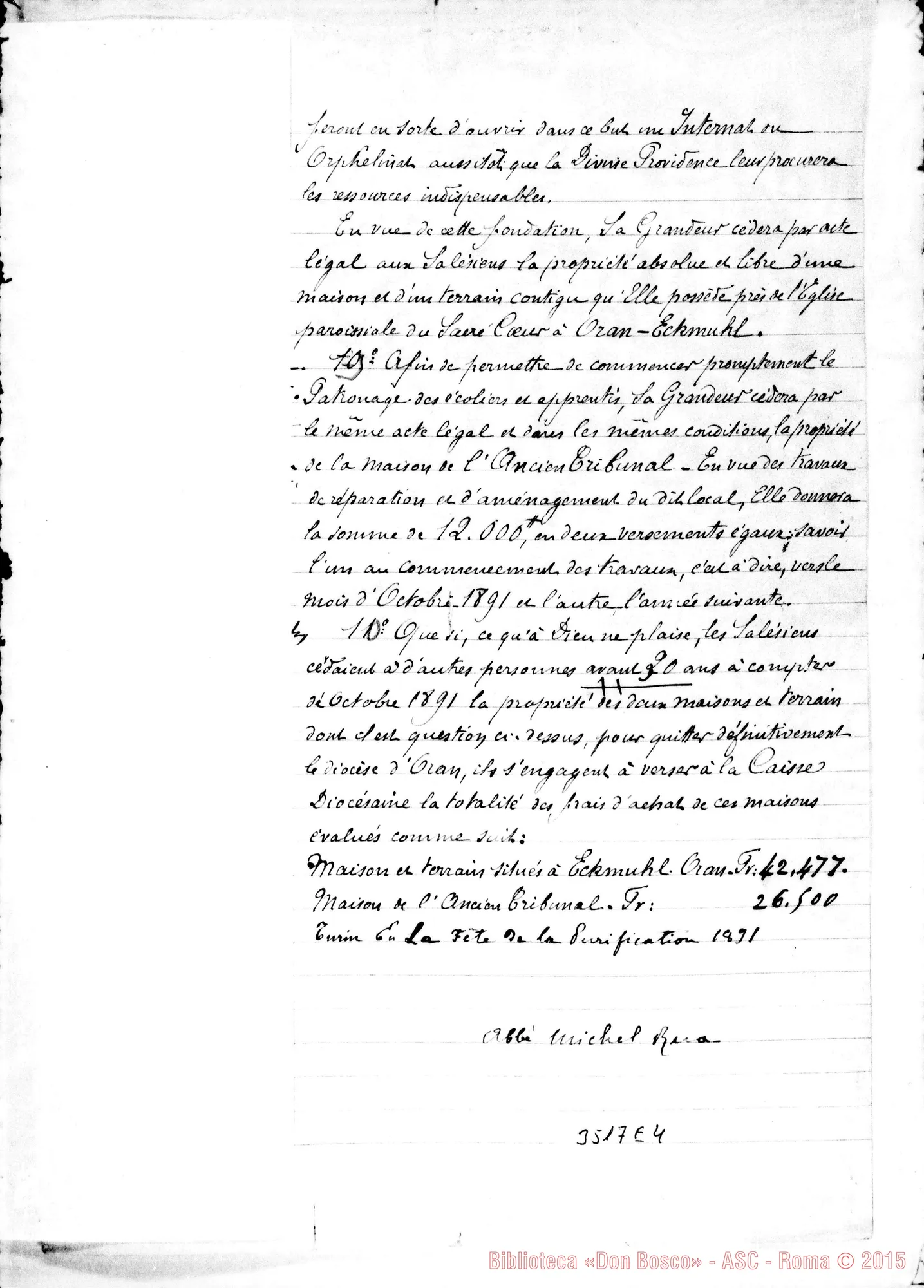 Fotogramma E 4 — Convenzione: quattro stesure. Due con firma autogr. Rua. 1891