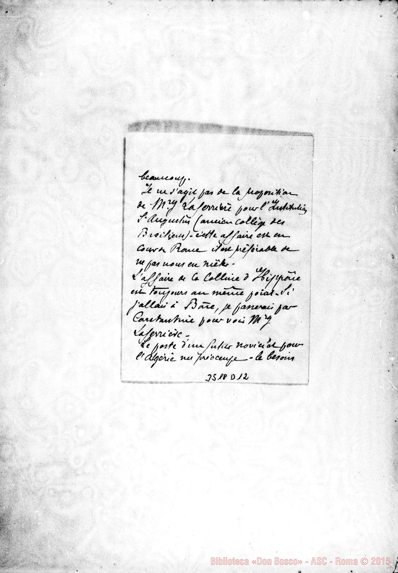 Fotogramma D 12 — Don Bellamy-Ispettore. Oran, 23-12-1895