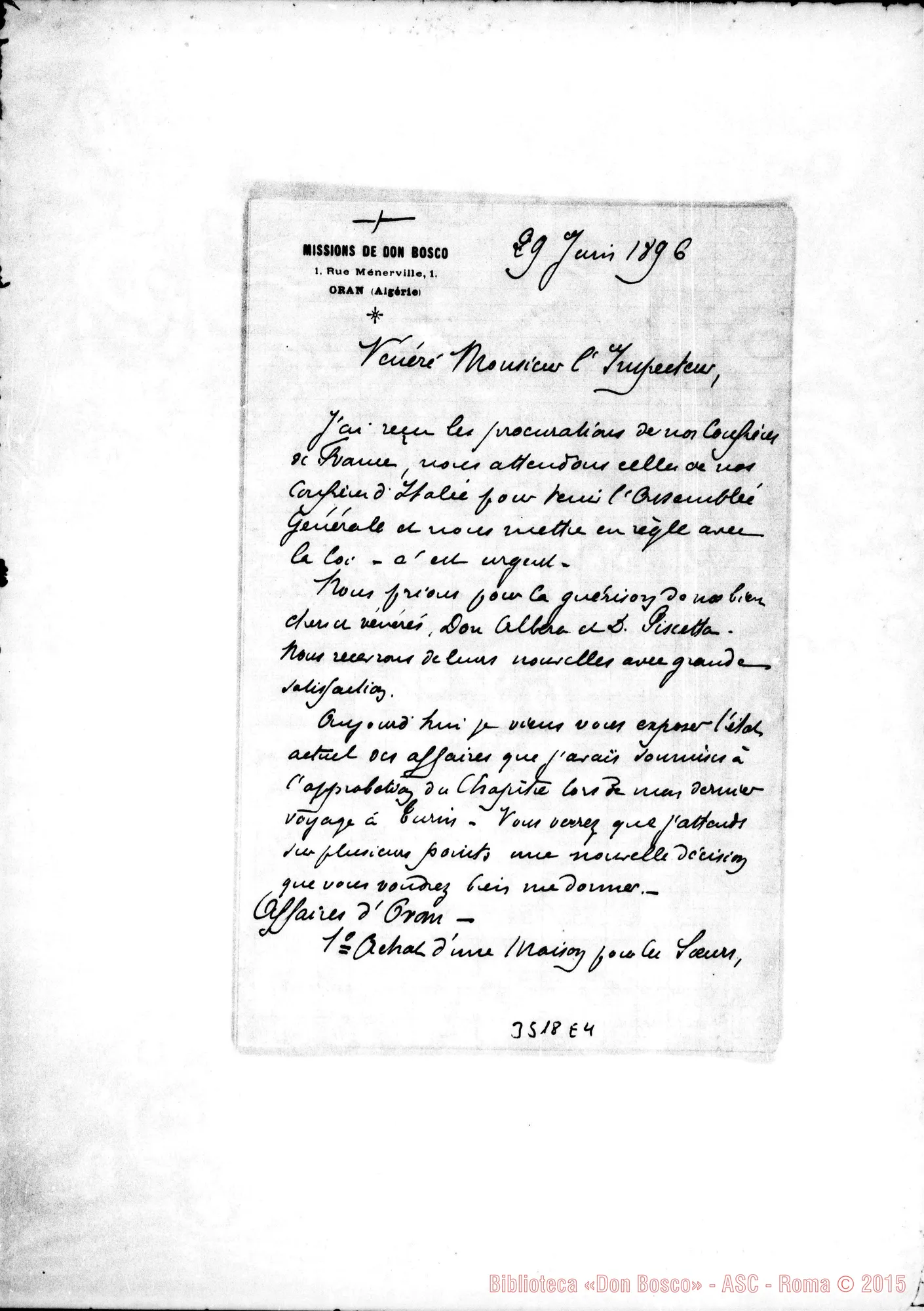 Fotogramma E 4 — Don Bellamy-Ispettore. Oran, 29-06-1896