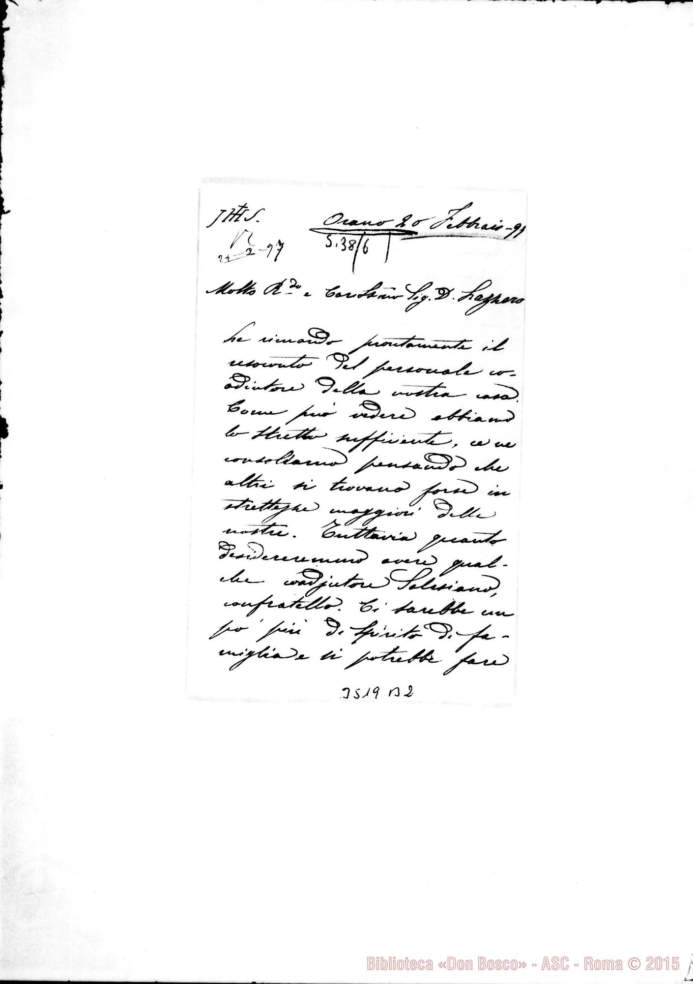 Fotogramma B 2 — Don Giovanni Albera-Don Lazzero. Oran, 20-02-1897