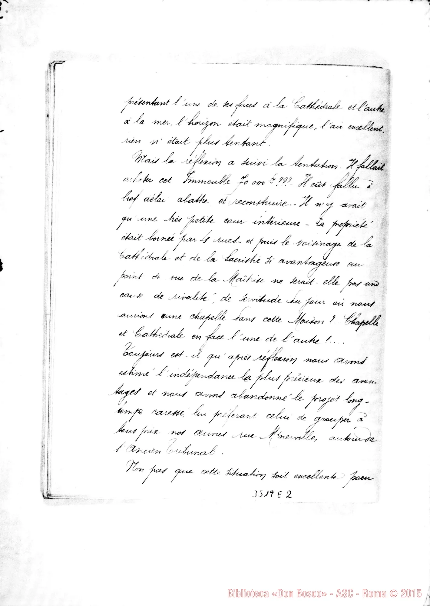 Fotogramma E 2 — «Rapport sur les Oeuvres Salésiennes d’Oran». Don Bellamy, il 24-06-1892