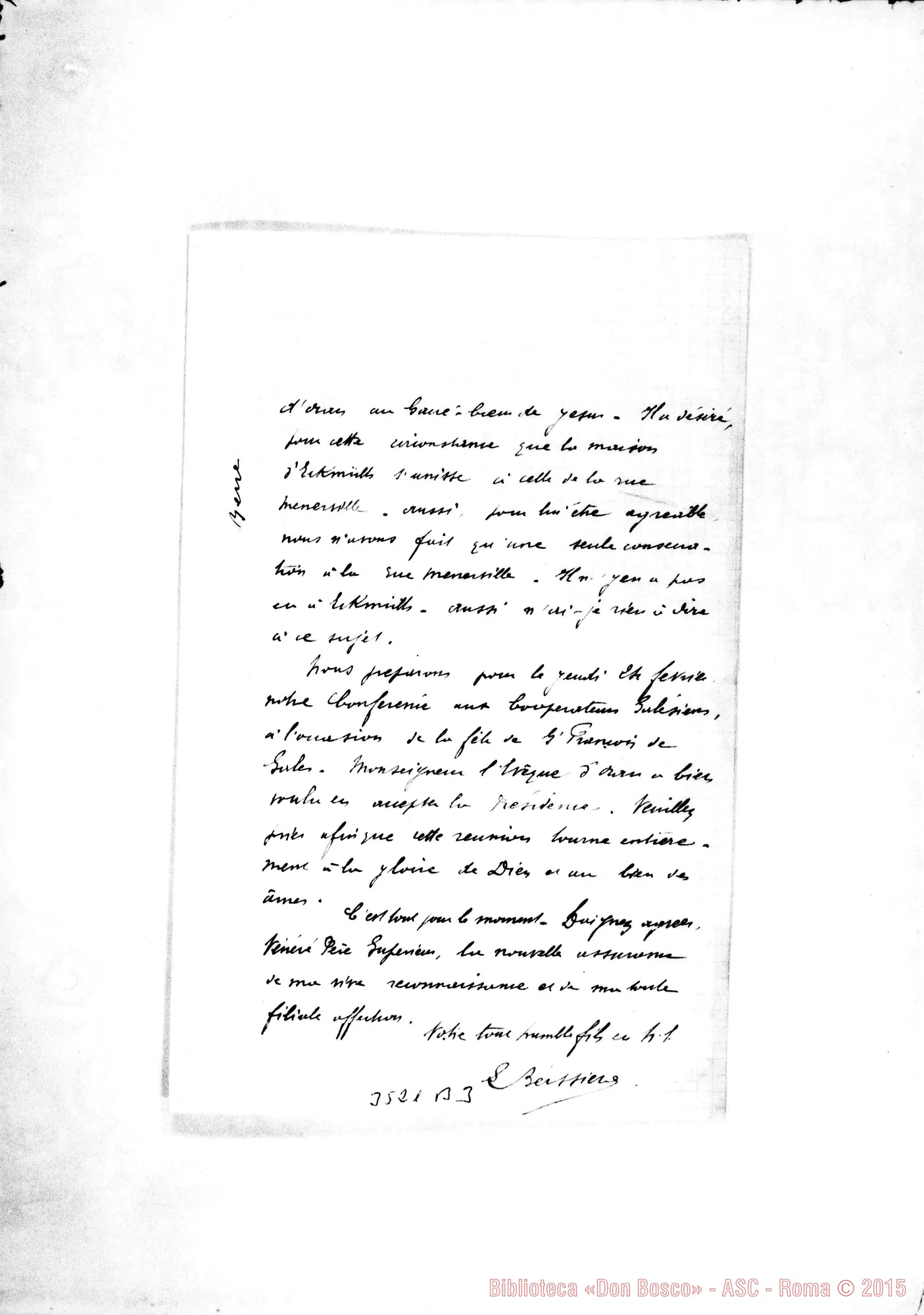 Fotogramma B 3 — Don Leone Béissière-Don Rua. Oran, 17-01-1901 Autogr. Rua