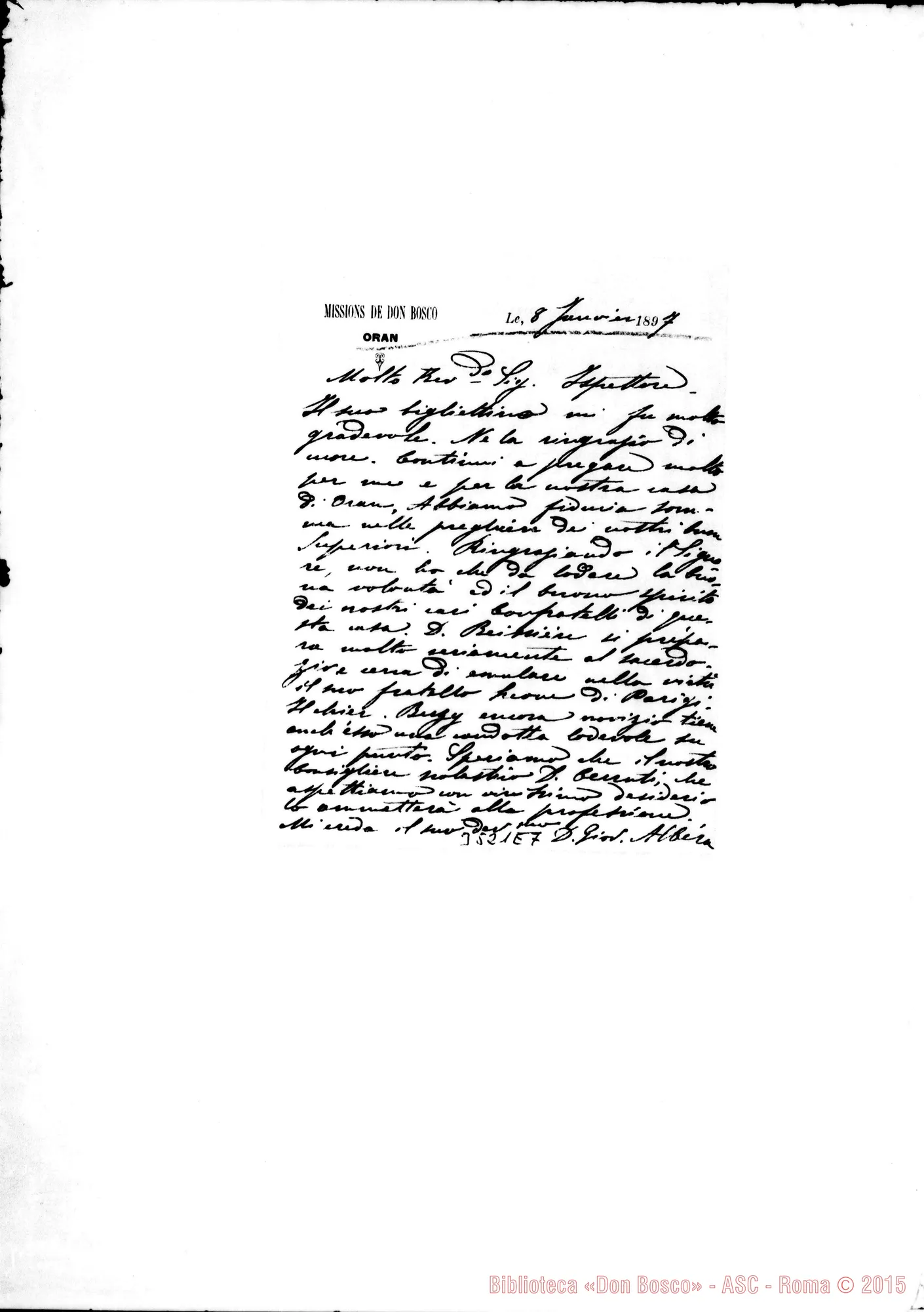 Fotogramma E 7 — Don Bellamy-Ispettore. Oran, 8-01-1897