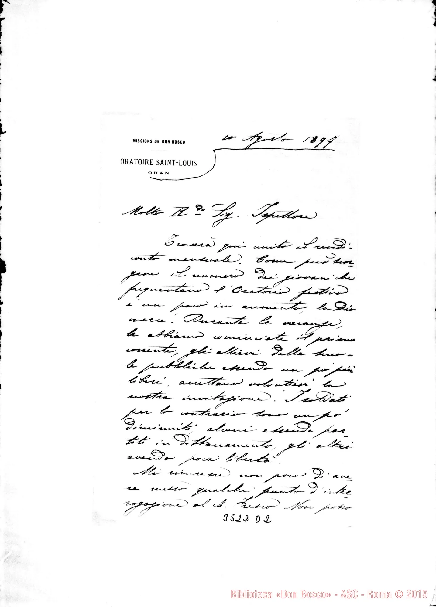 Fotogramma D 2 — Don Giovanni Albera-Ispettore. Oran, 10-08-1897