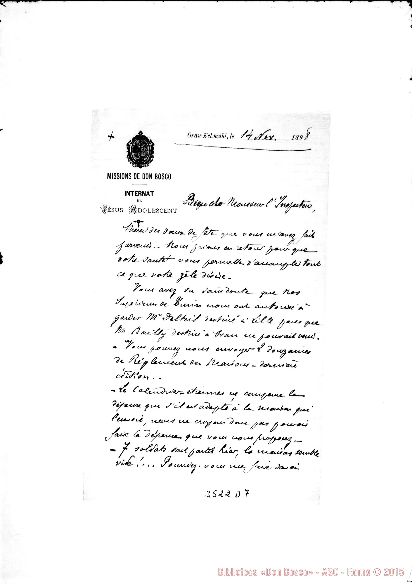 Fotogramma D 7 — Don Bellamy-Ispettore. Oran, 14-11-1898