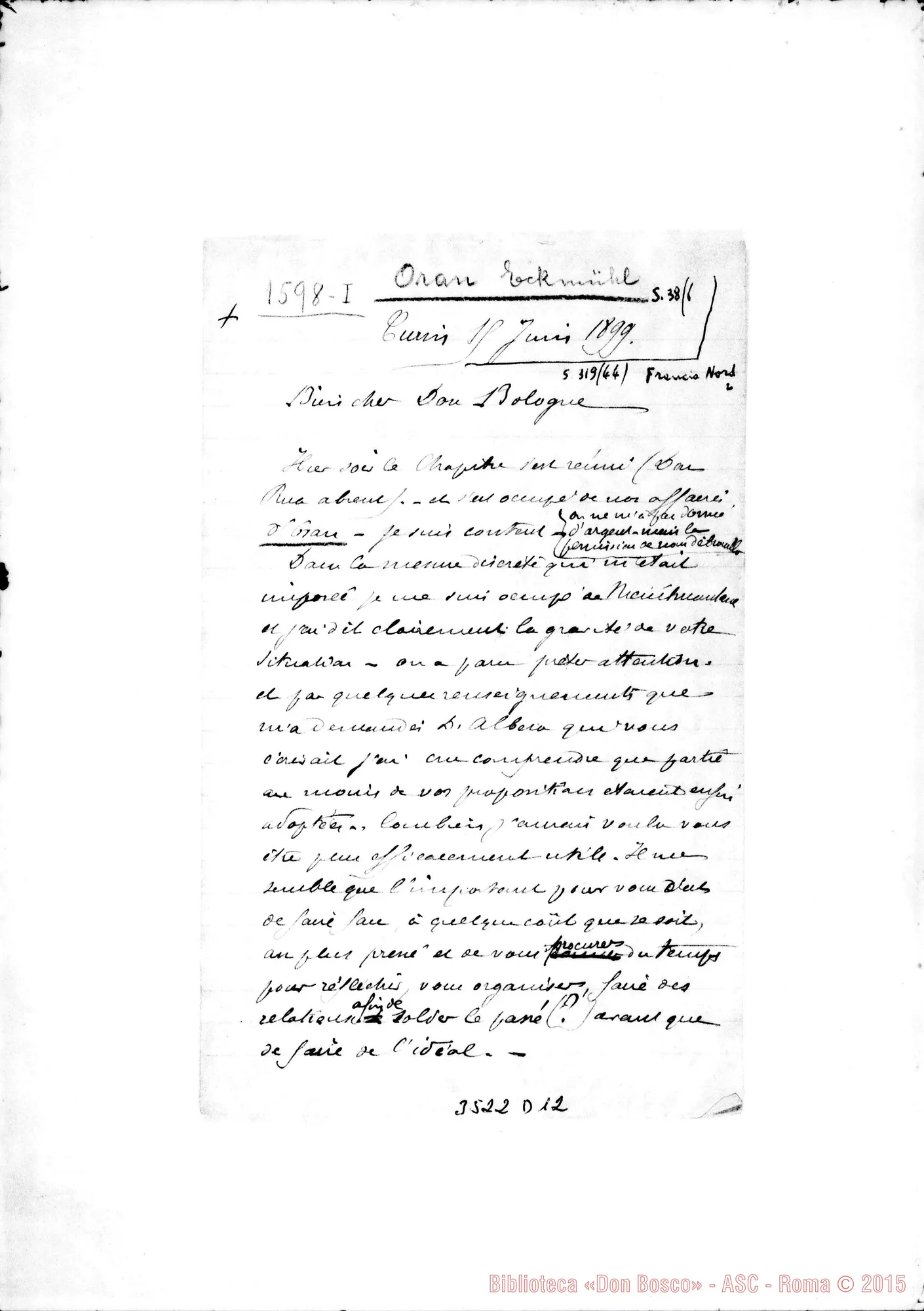 Fotogramma D 12 — Don Bellamy-Don Bologna. Tunis, 15-06-1899