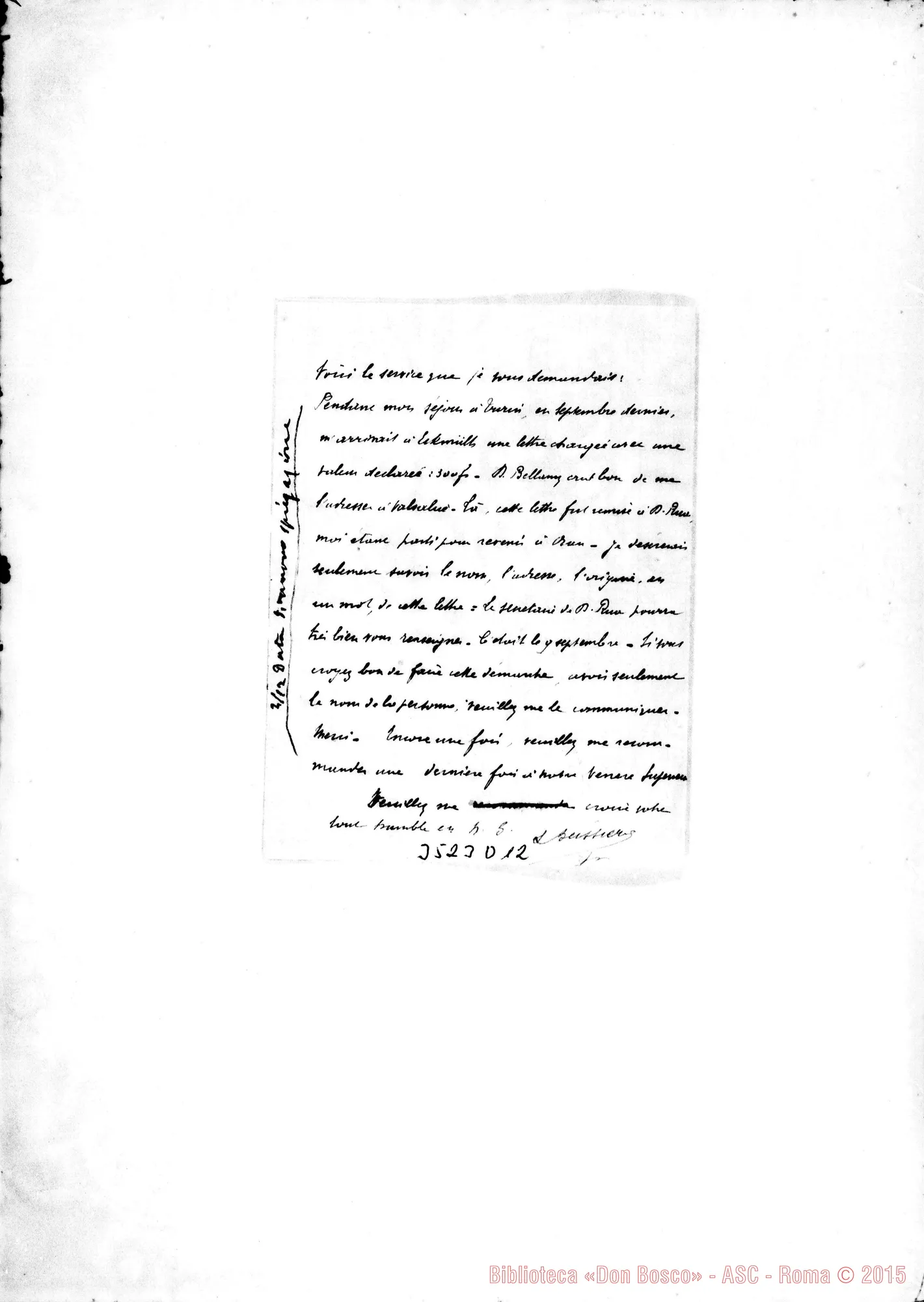 Fotogramma D 12 — Don Béssière-Ispettore. Oran, 23-11-1900 Autogr. Rua