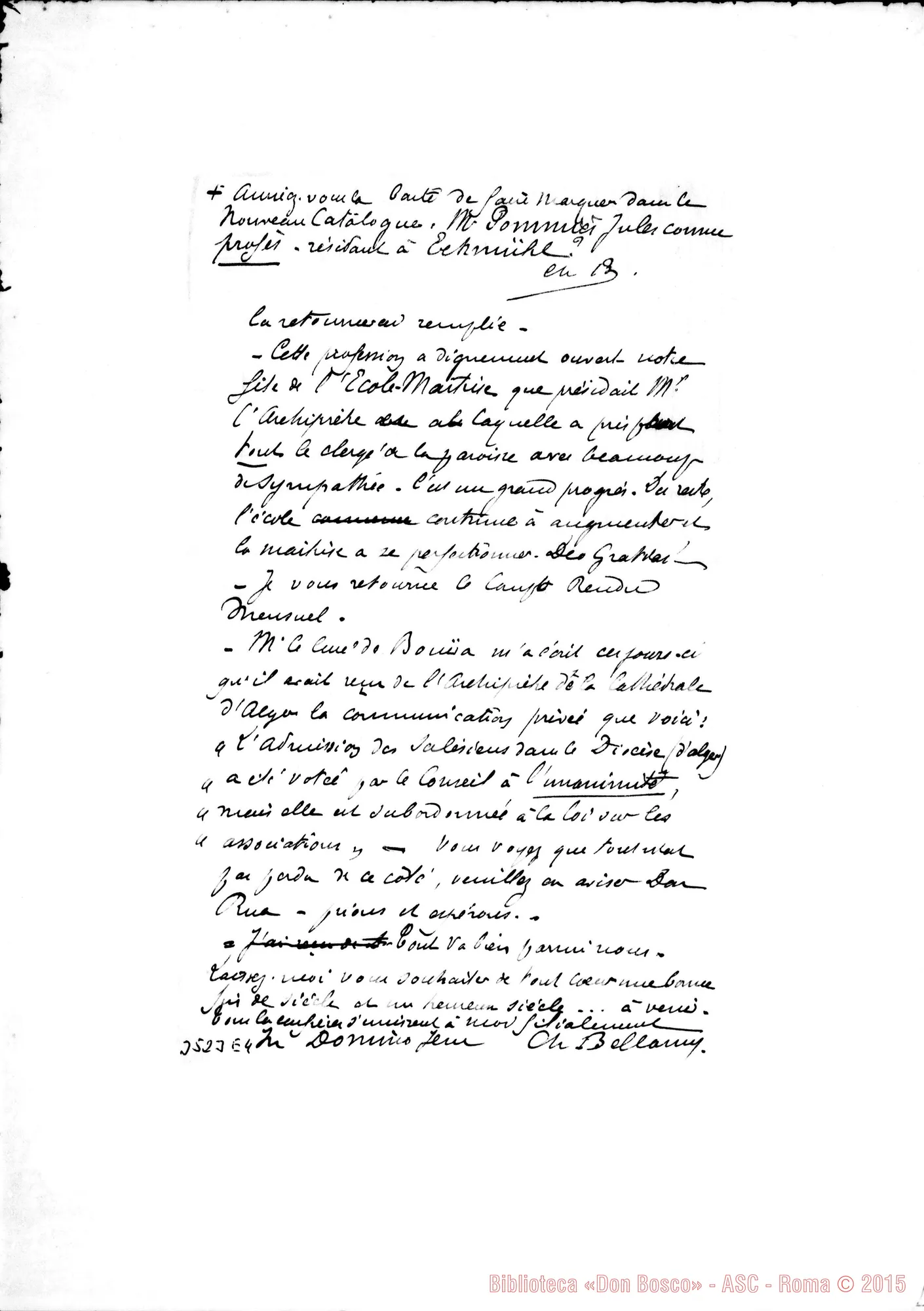 Fotogramma E 4 — Don Bellamy-Ispettore. Oran, 15-12-1900