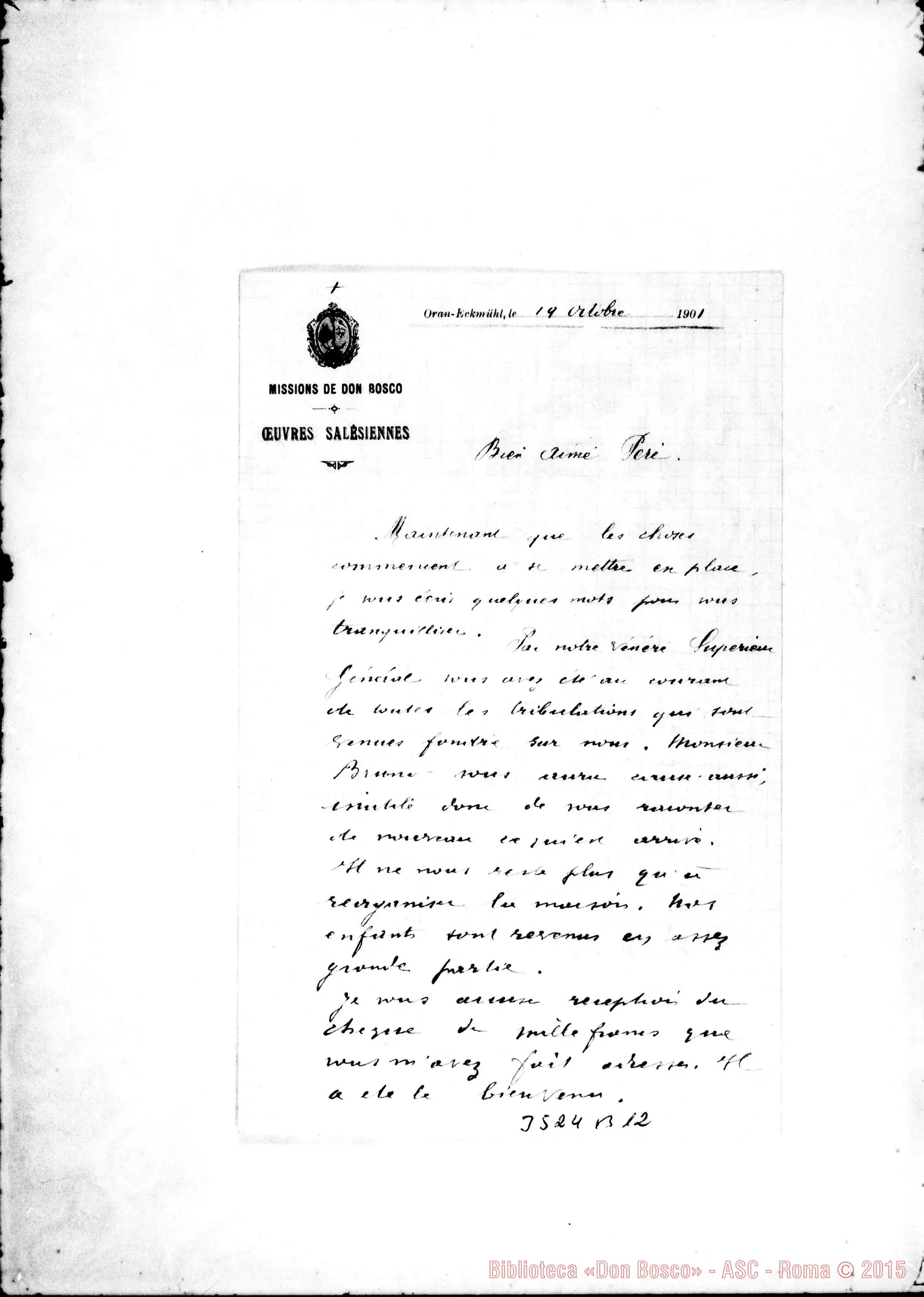Fotogramma B 12 — Don Béssière-Aimé Père. Oran, 19-10-1901