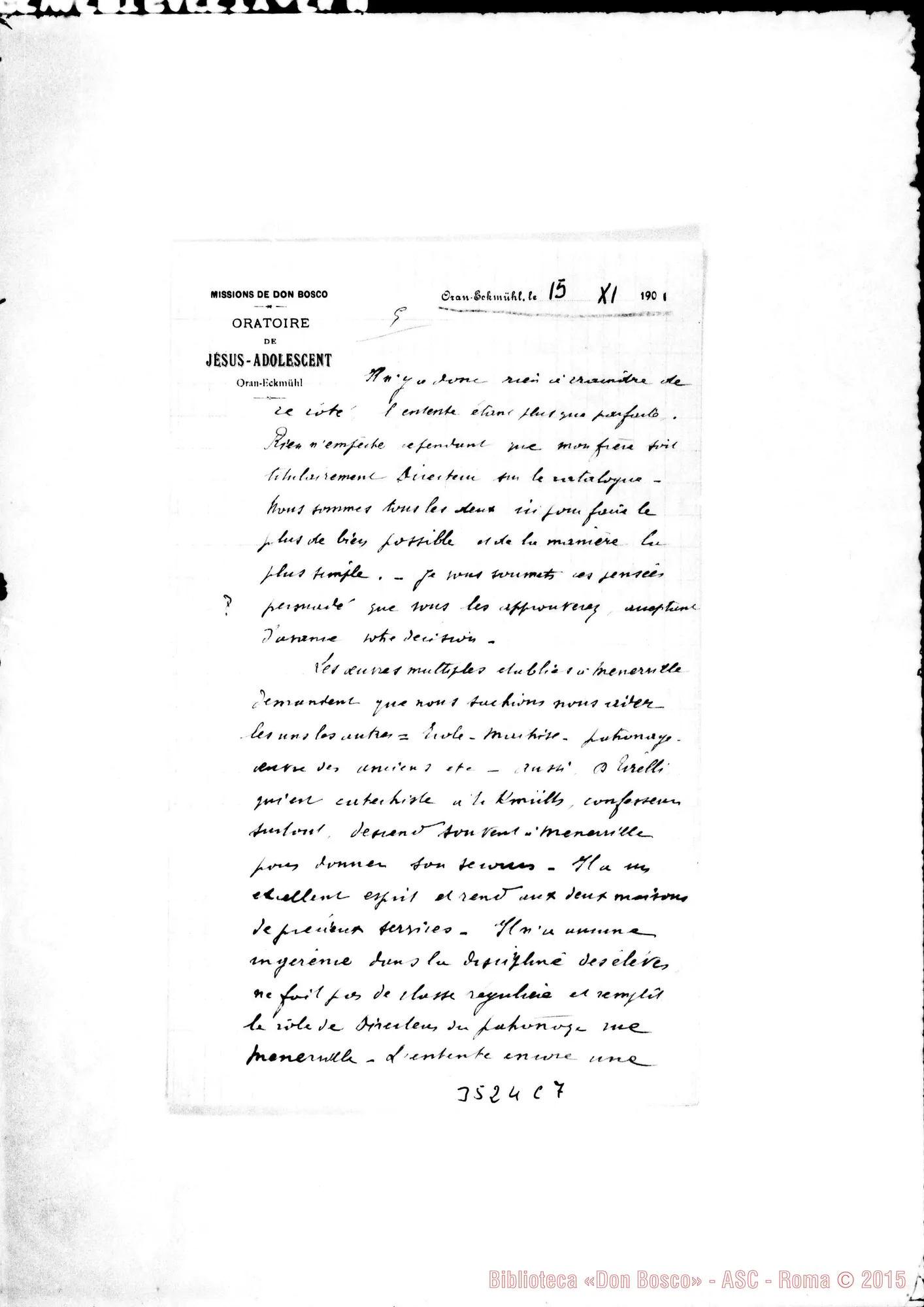 Fotogramma C 7 — Don Béssière-Vénéré Père. Oran, 15-11-1901