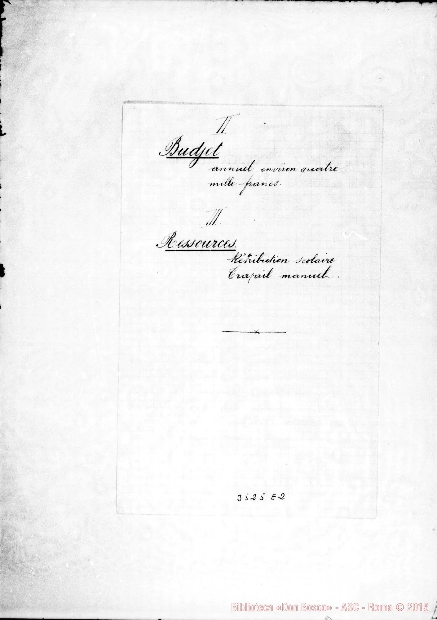 Fotogramma E 2 — «Renseignements»
