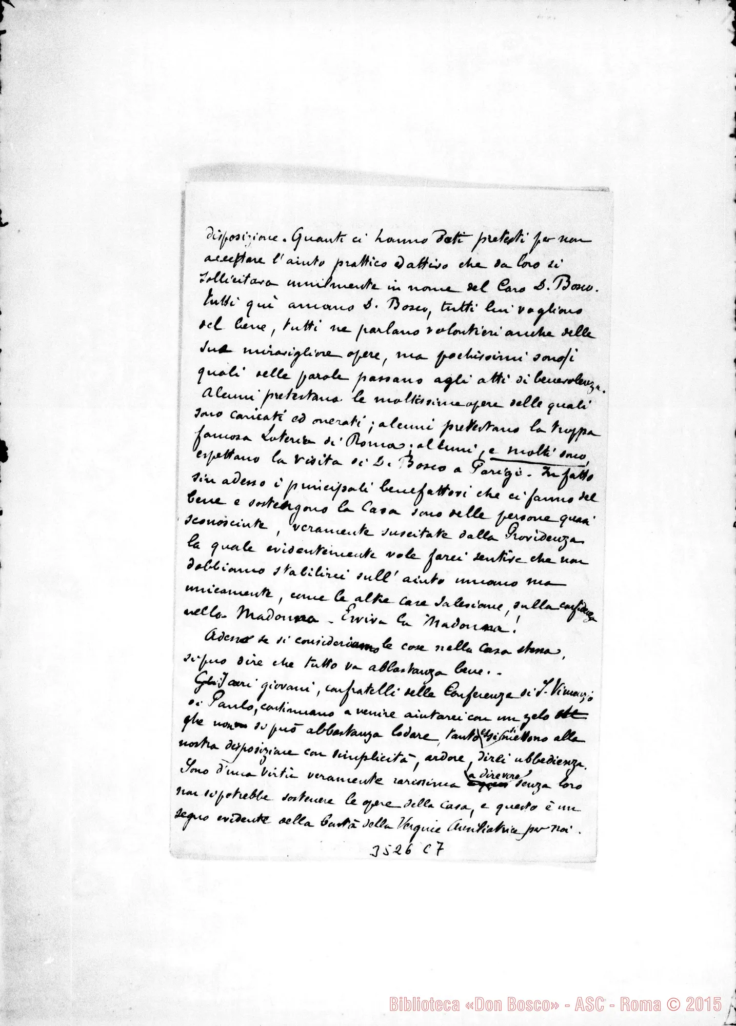 Fotogramma C 7 — Da Parigi A Don Durando il 12-05-1885. Incompleta E senza firma.