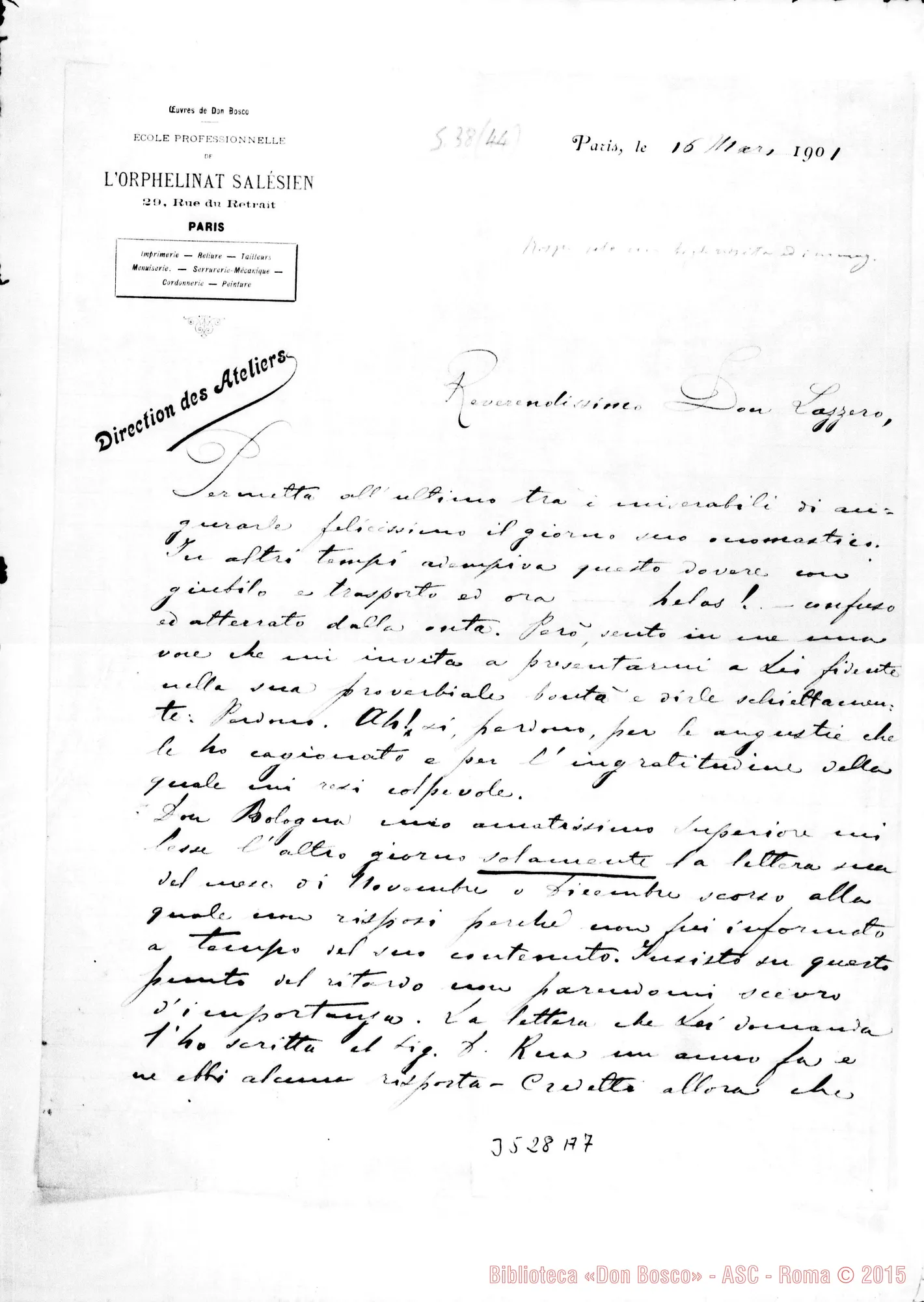 Fotogramma A 7 — Coad. Giulio Aragno-Don Lazzero. Paris, 16-03-1901
