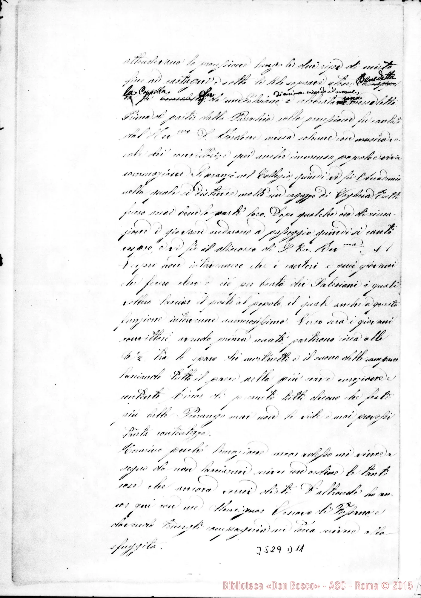 Fotogramma D 11 — Don Giuseppe Garavelli-Ossella. Penango, 9-06-1880