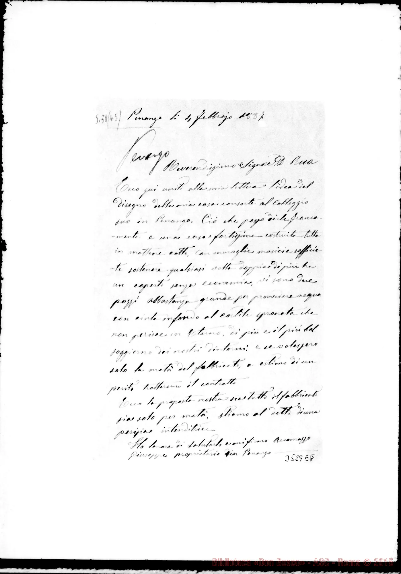 Fotogramma E 8 — Giuseppe Accomazzo-Don Rua. Penango, 4-02-1887