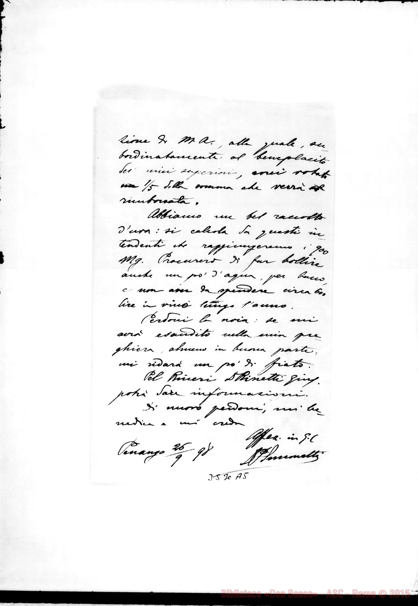 Fotogramma A 5 — Don Simonetti-Don Belmonte. Penango, 26-09-1898