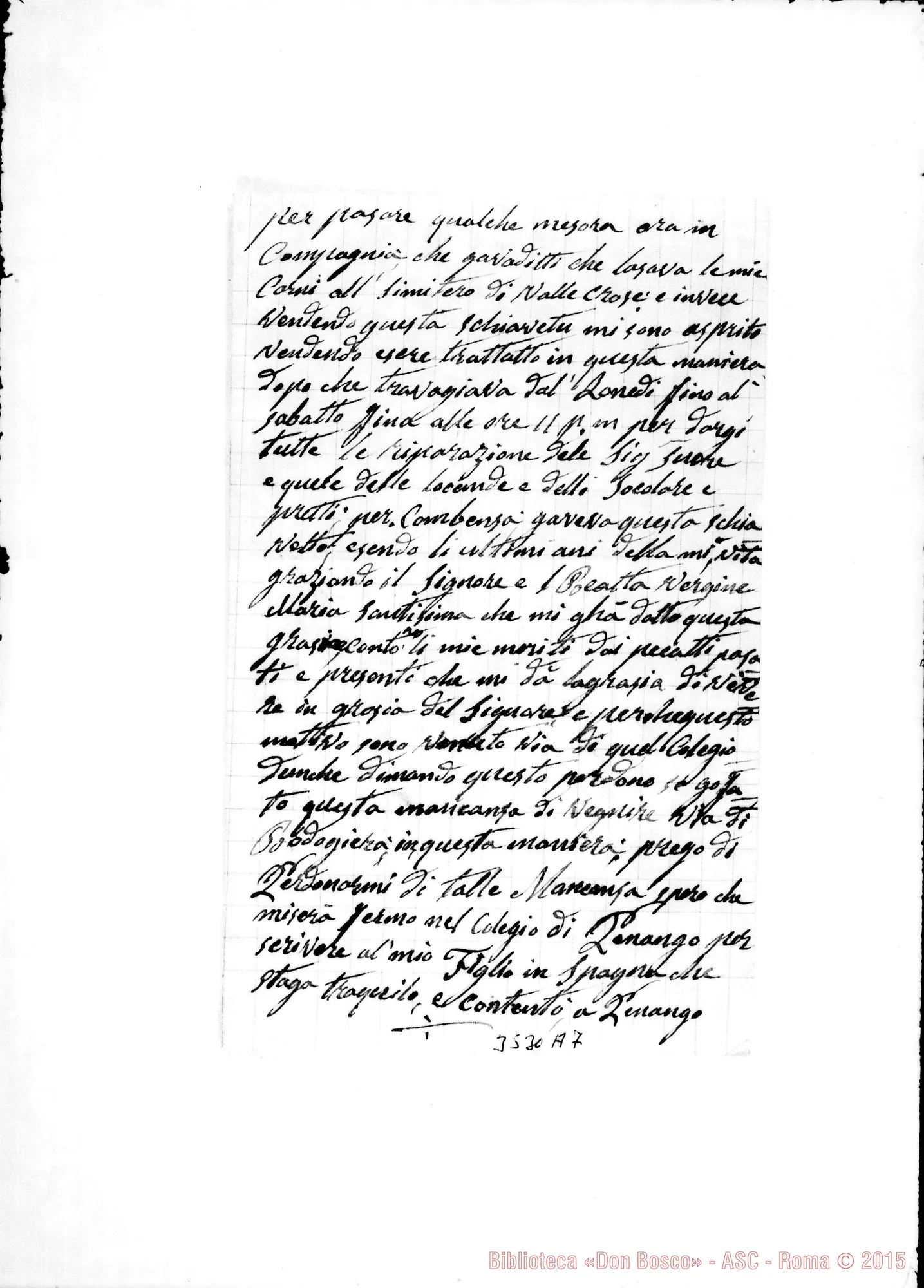 Fotogramma A 7 — Don Lauro Pietro-Direttore. Penango, 29-12-1895