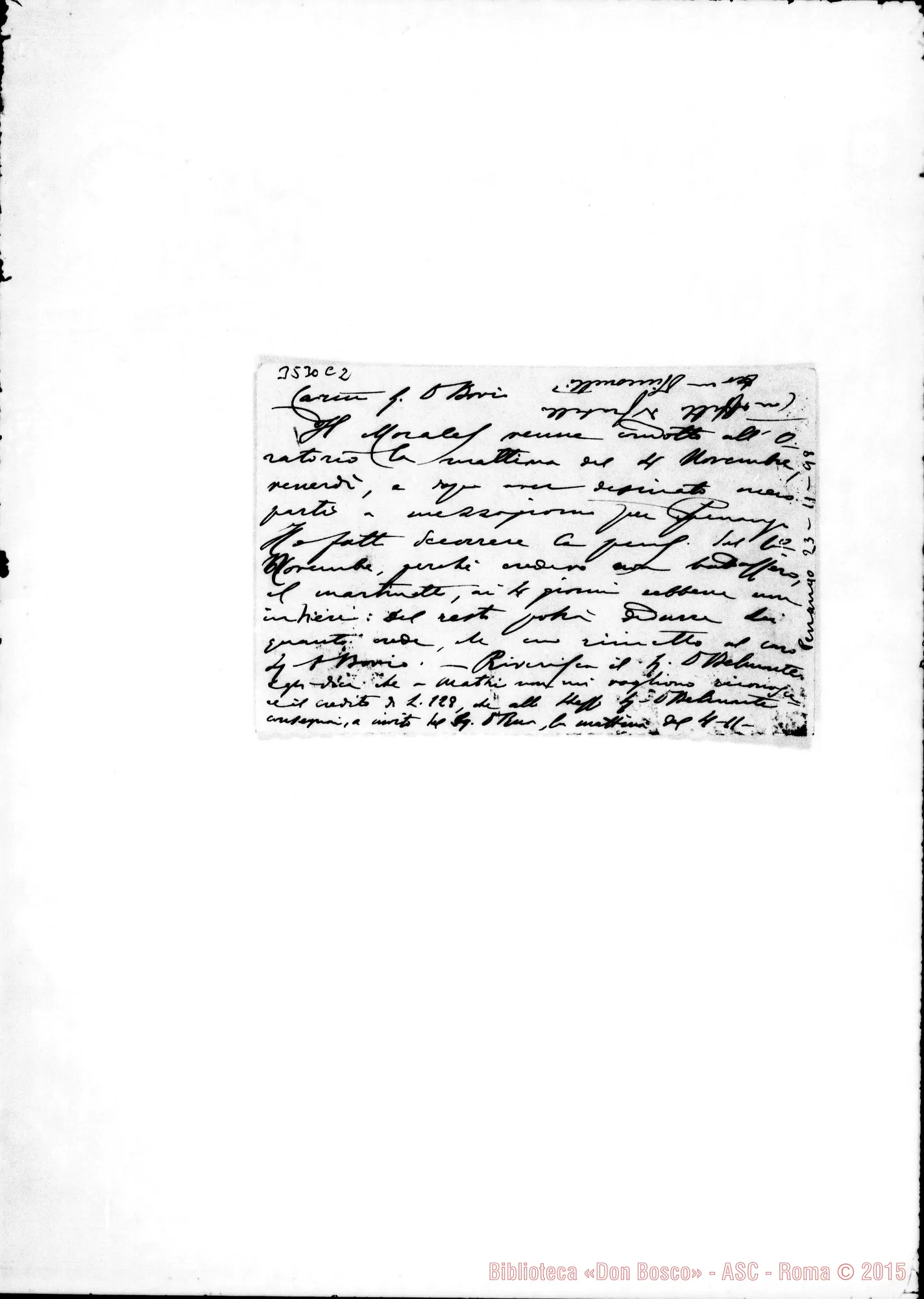 Fotogramma C 2 — Don Simonetti-Don Bovio. Penango, 23-11-1898