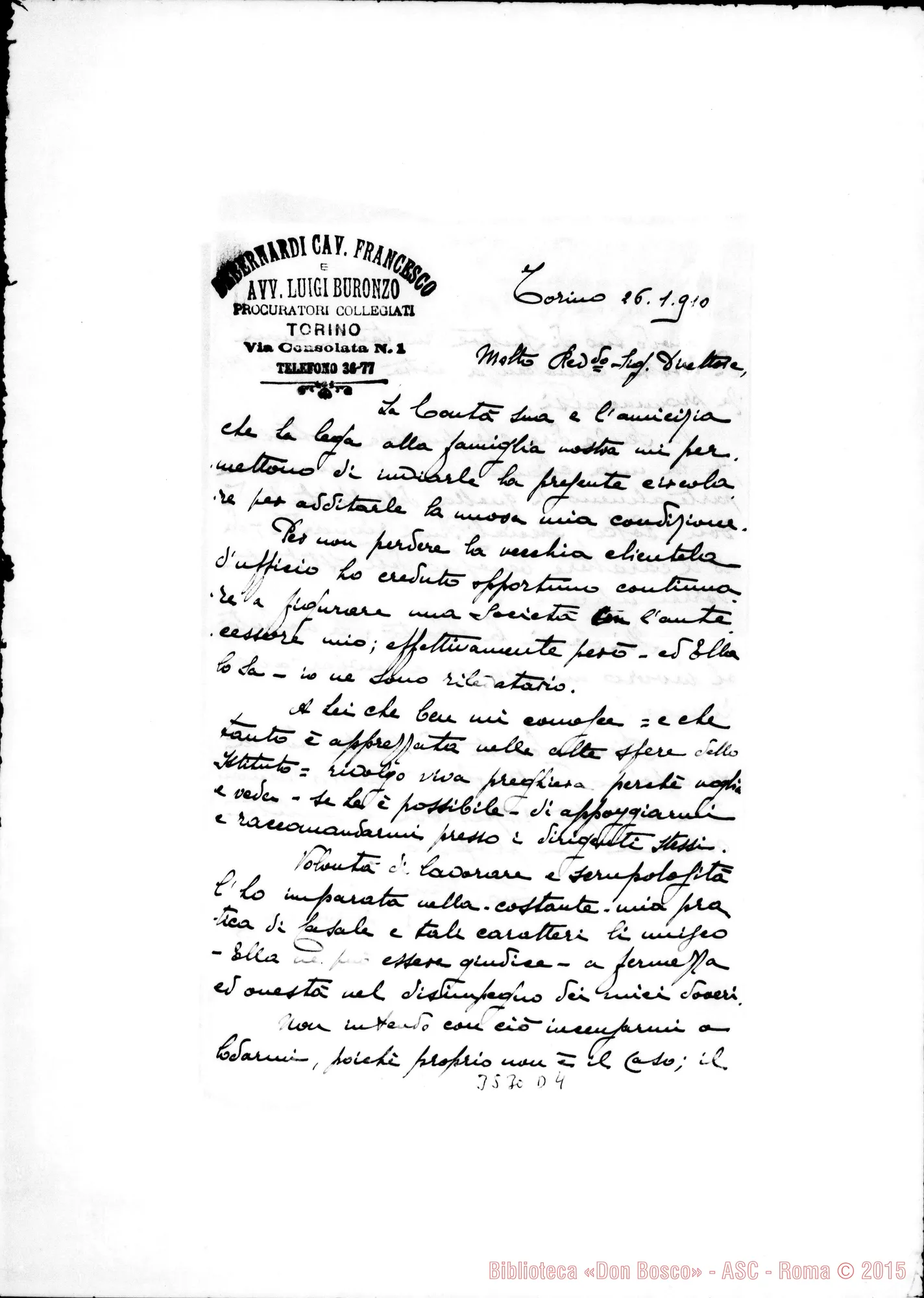 Fotogramma D 4 — Avv. Buronzo-Direttore E D. Guadagnini-D. Rinaldi. Autogr. Rinaldi 1910