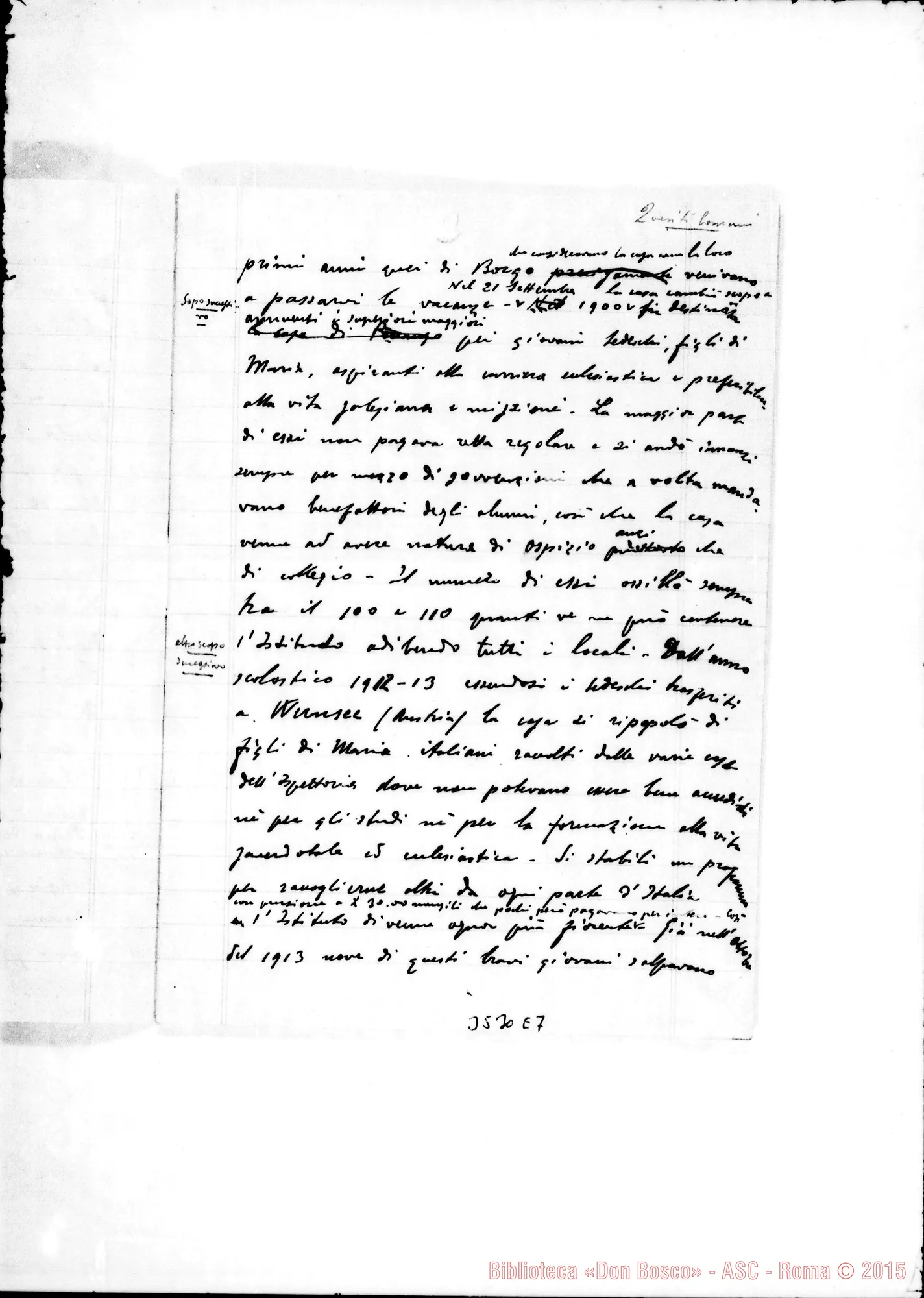 Fotogramma E 7 — Notizie A sussidio della Cronistoria