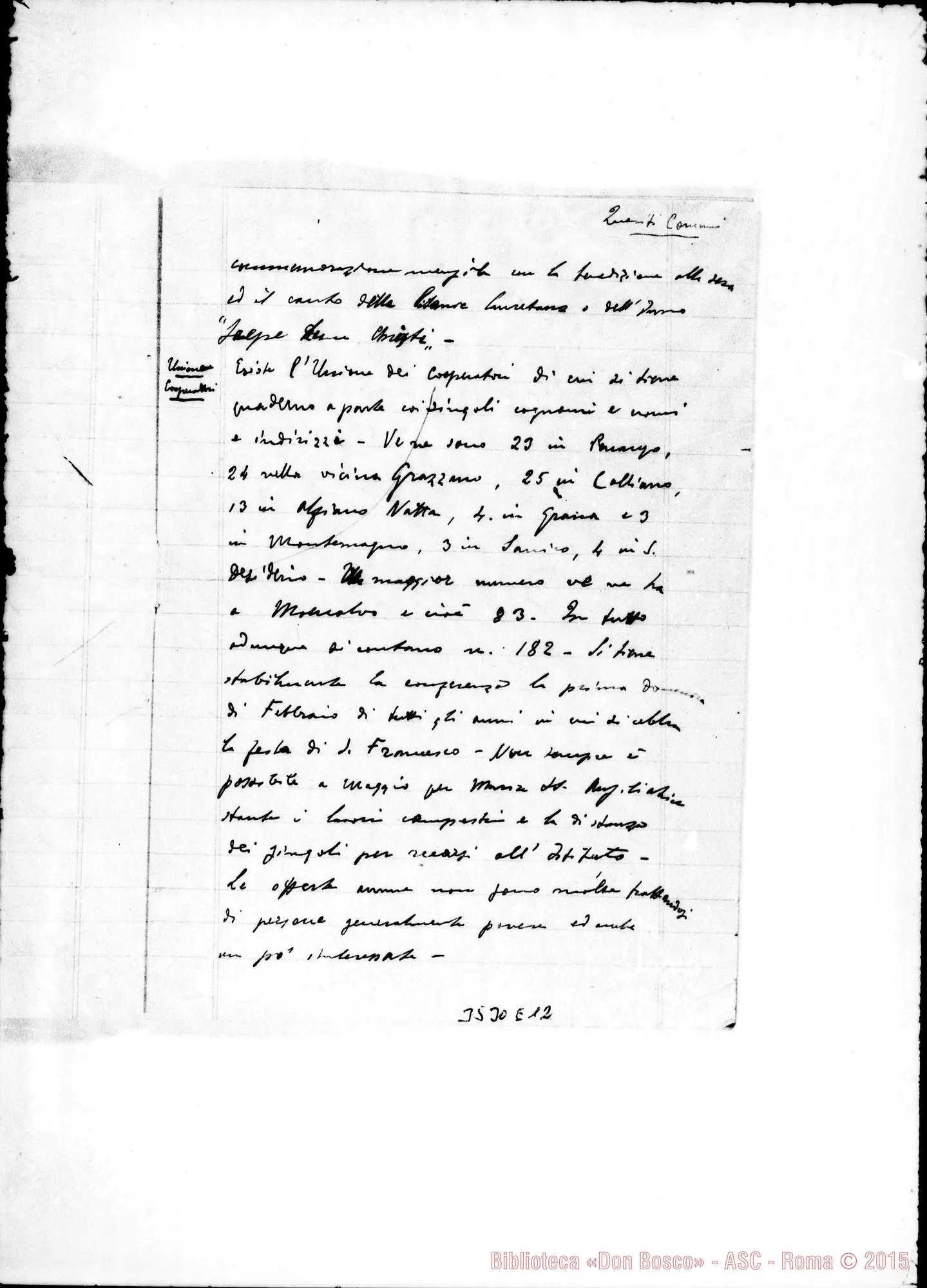 Fotogramma E 12 — Notizie A sussidio della Cronistoria