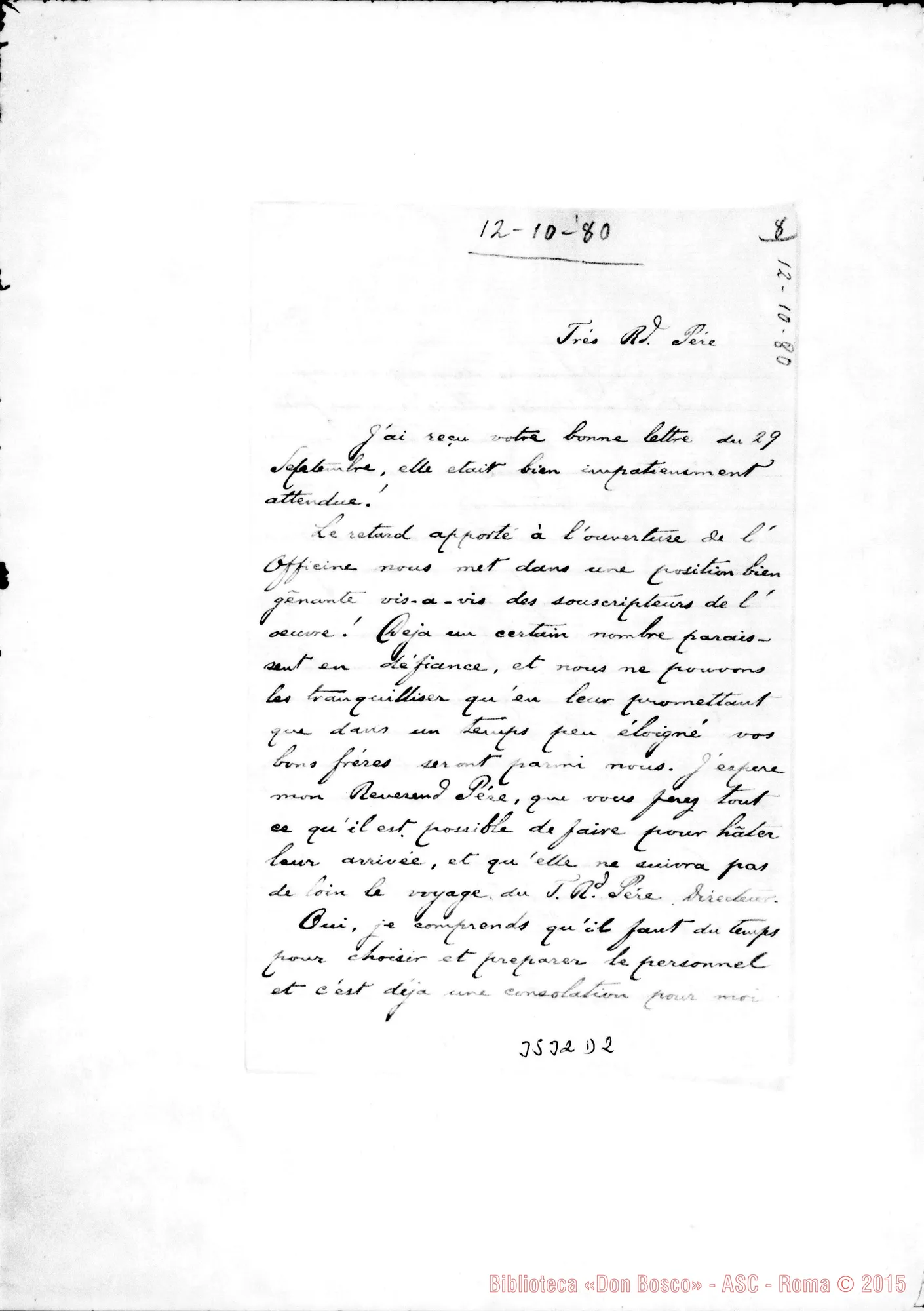Fotogramma D 2 — Mons. Sebastiano de Vasconcellos-Rev.do Padre. Porto, 12-10-1880