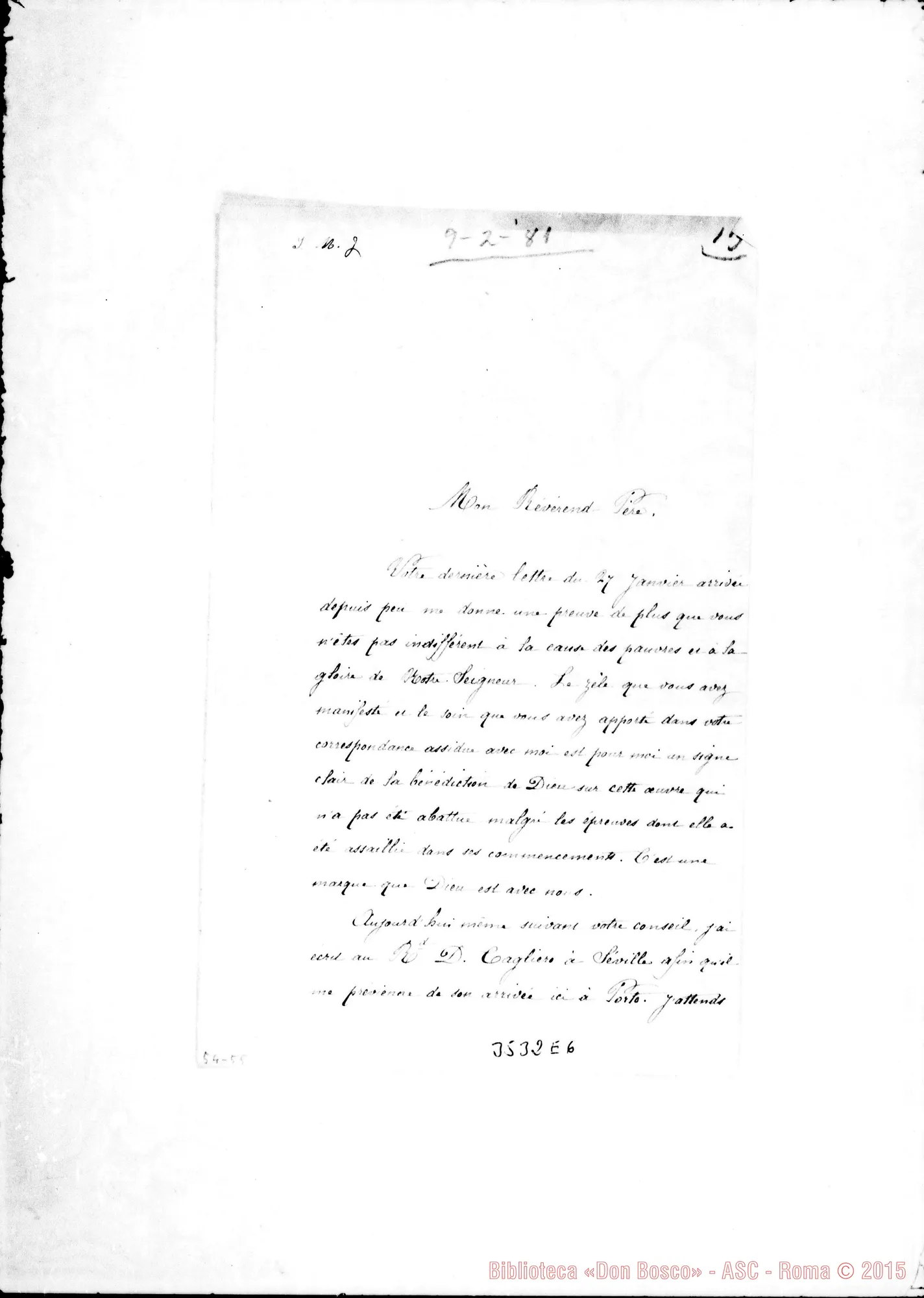 Fotogramma E 6 — Mons. Sebastiano Leite-Rev.do Padre. Porto, 9-02-1881