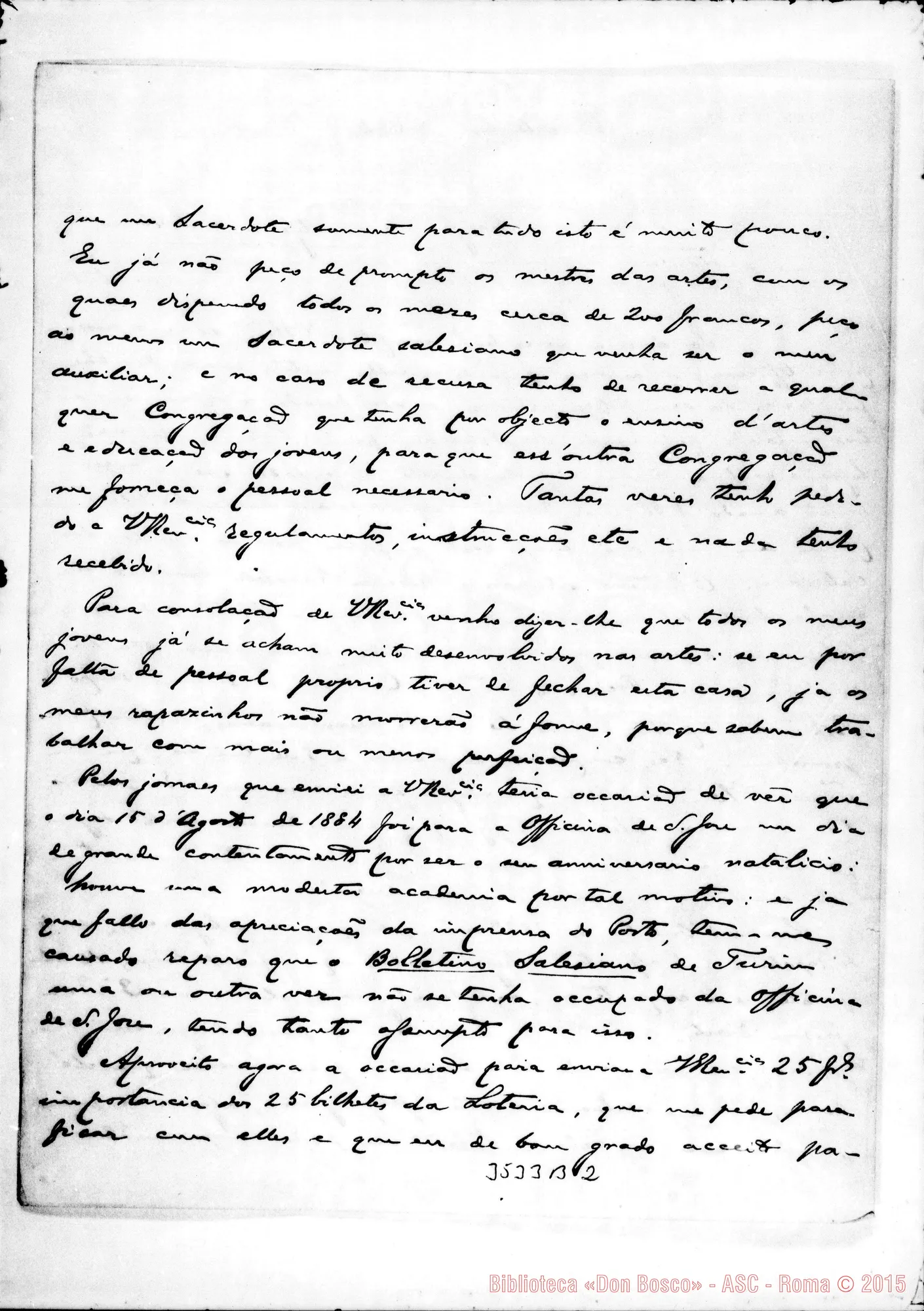 Fotogramma B 2 — Mons. Sebastiano de Vasconcellos-Don Bosco. Porto, 24-09-1884