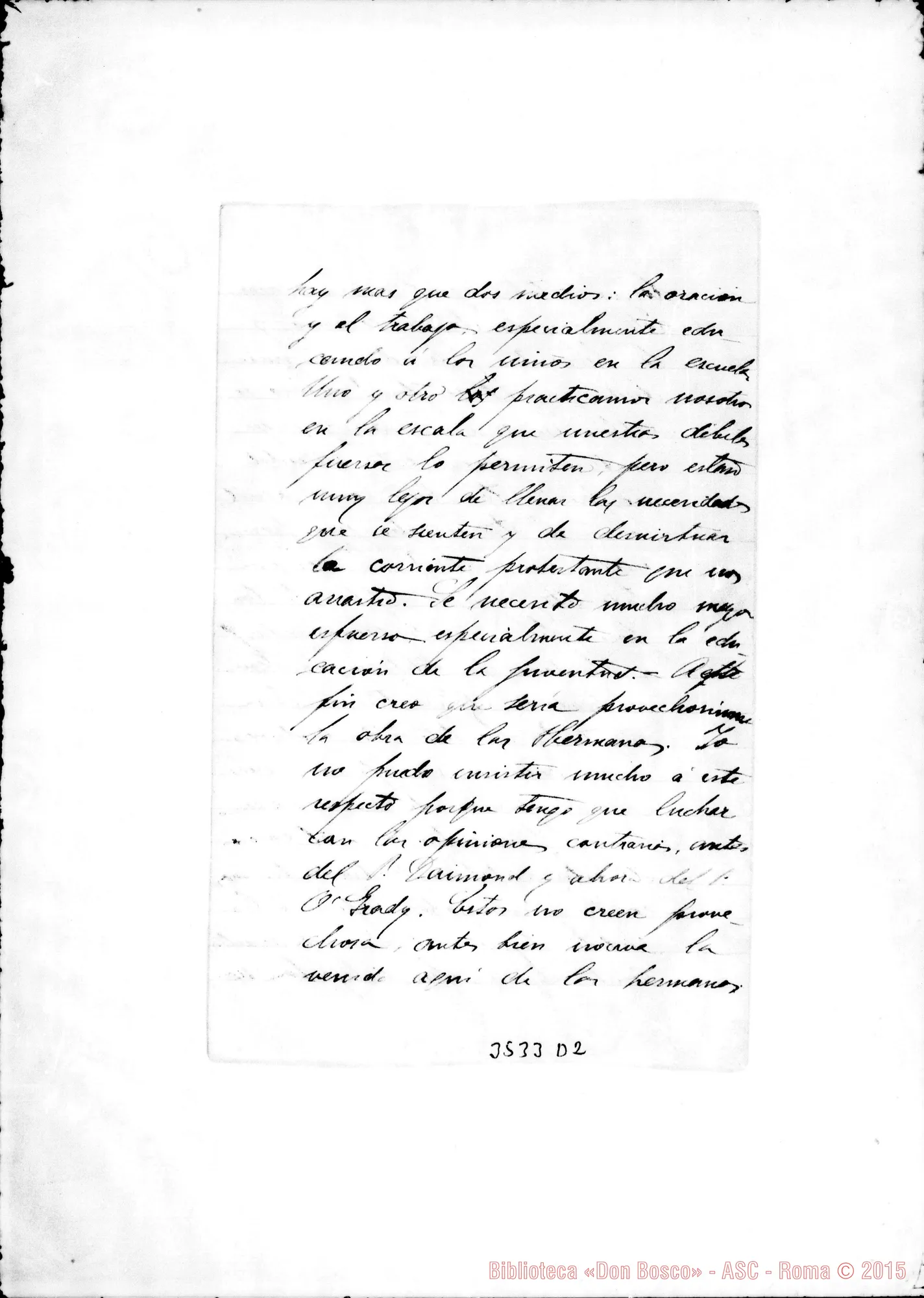 Fotogramma D 2 — Mario L. Migone-Mons. Cagliero. Port Stanley, 16-02-1891