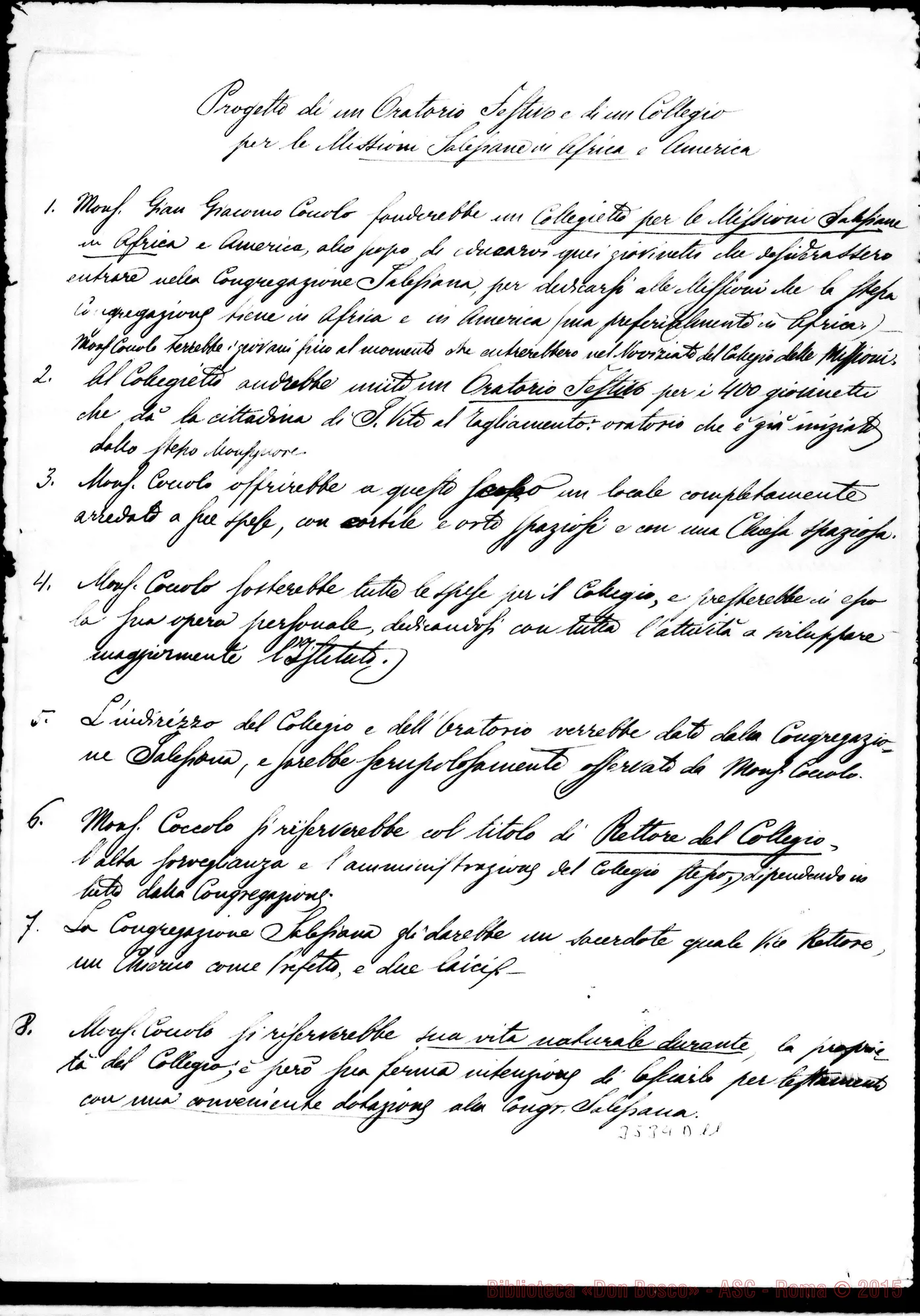 Fotogramma D 11 — San Vito al Tagliamento: Mons. Gian Giacomo Coccolo-Rev.mo Sig., il 13-12-1900