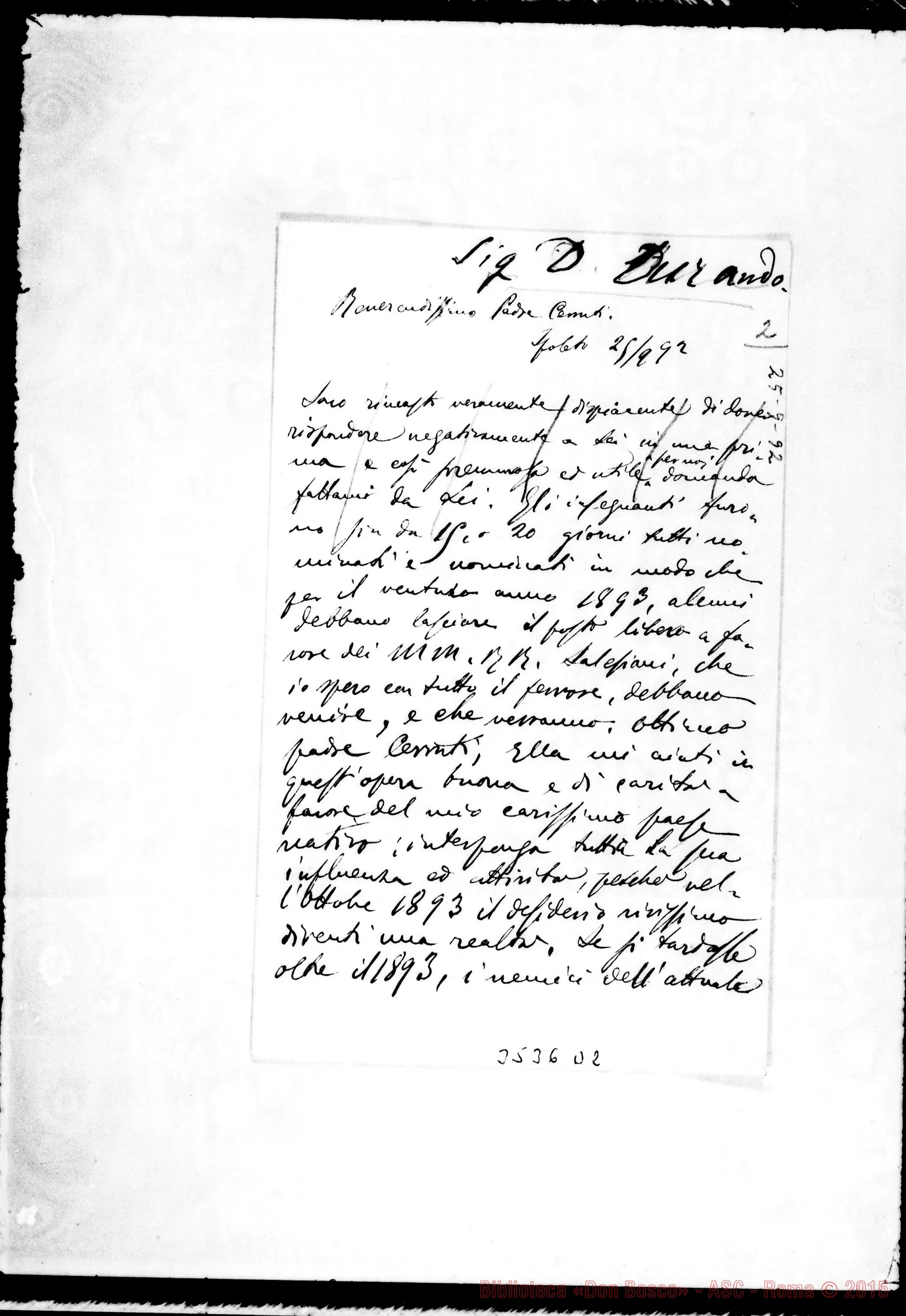Fotogramma D 2 — Trevi: Ubaldi Giuseppe: Don Cerruti. Spoleto, 25-09-1892