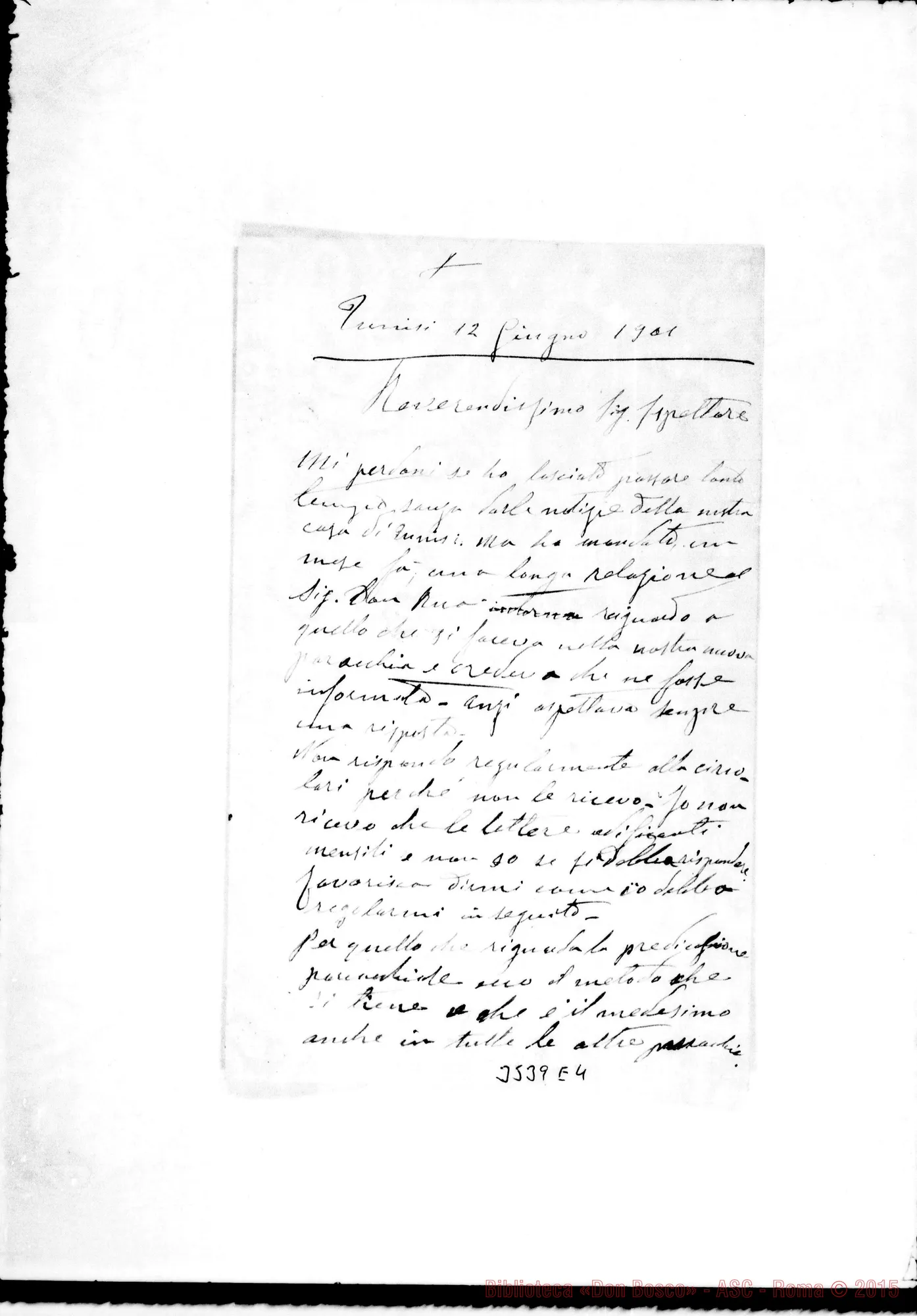 Fotogramma E 4 — Don Prandi Lorenzo-Ispettore. Tunis, 12-06-1901
