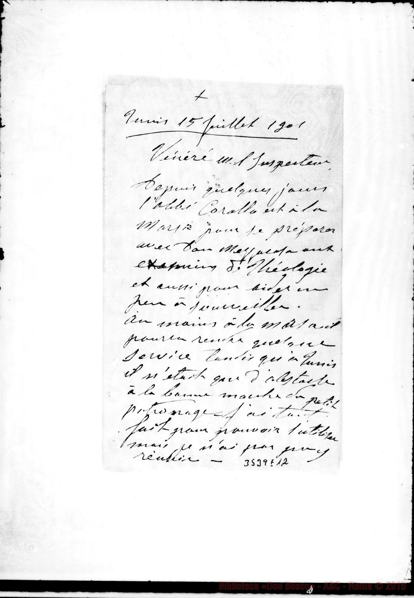 Fotogramma E 12 — Don Prandi Lorenzo-Ispettore. Tunis, 15-07-1901