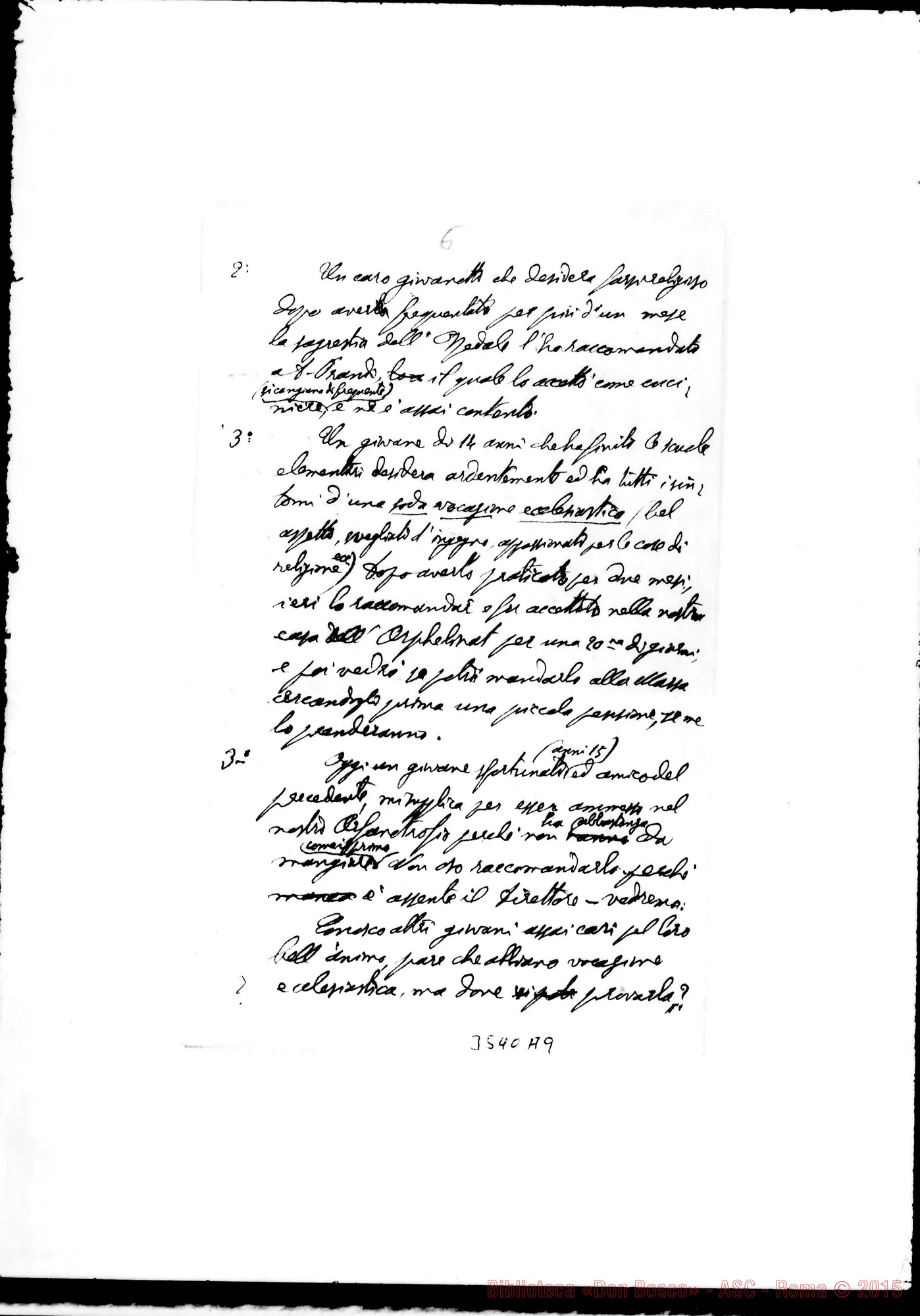 Fotogramma A 9 — Don Ghione Anacleto-Rev.mo Sig. Tunis, 21-08-1901 Autogr. Rua