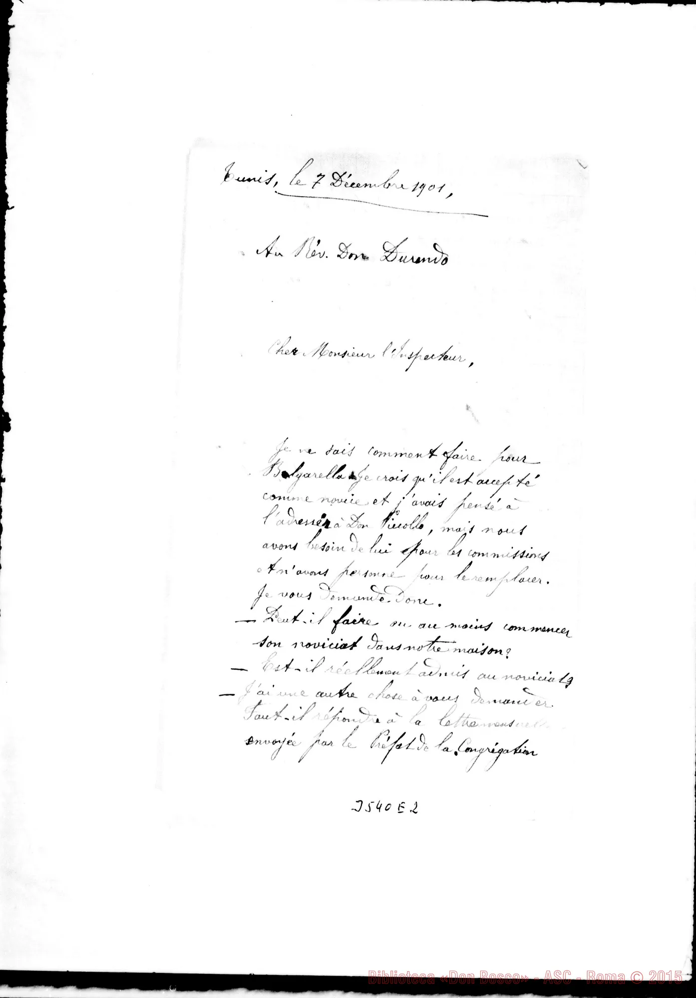 Fotogramma E 2 — Don Corlay-Don Durando. Tunis, 7-12-1901