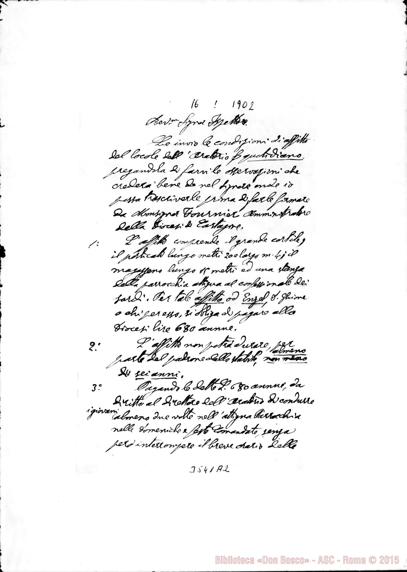Fotogramma A 2 — Don Ghione Anacleto-Ispettore. Tunis, 16-01-1902