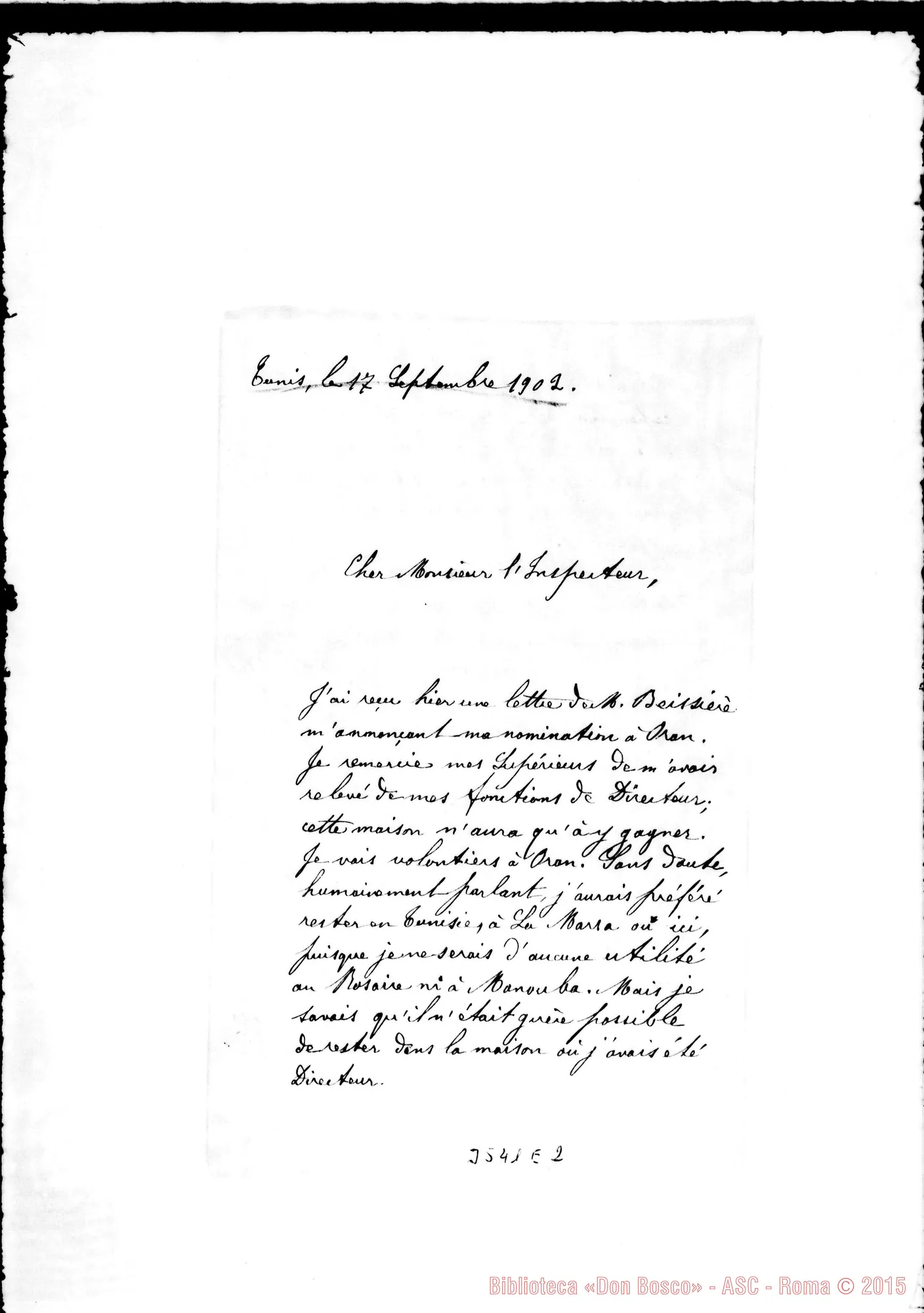 Fotogramma E 2 — Don Corlay-Ispettore. Tunis, 17-09-1902
