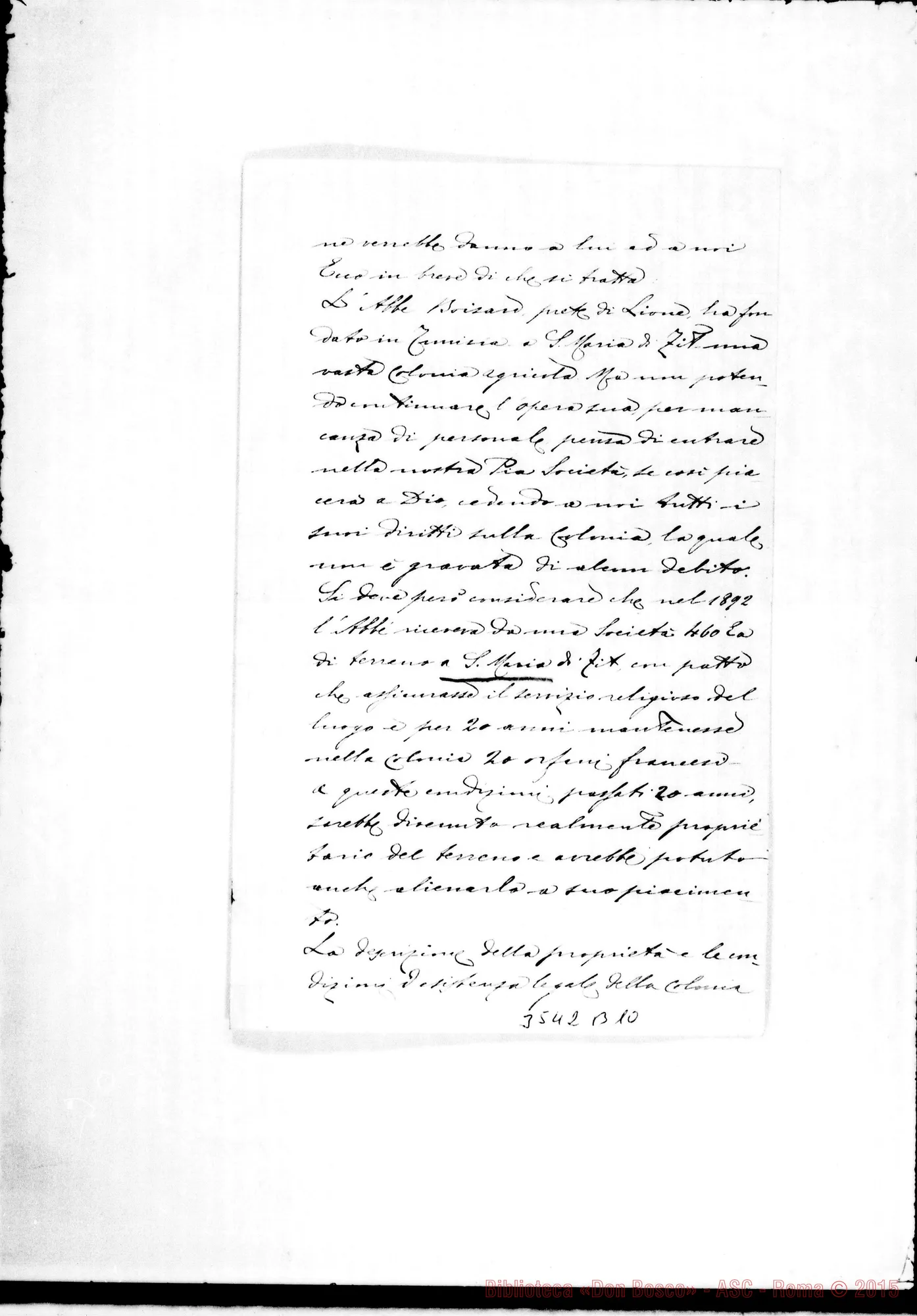Fotogramma B 10 — Don Angelo Lovisolo-Amat.mo Padre. Tunis, 20-03-1905