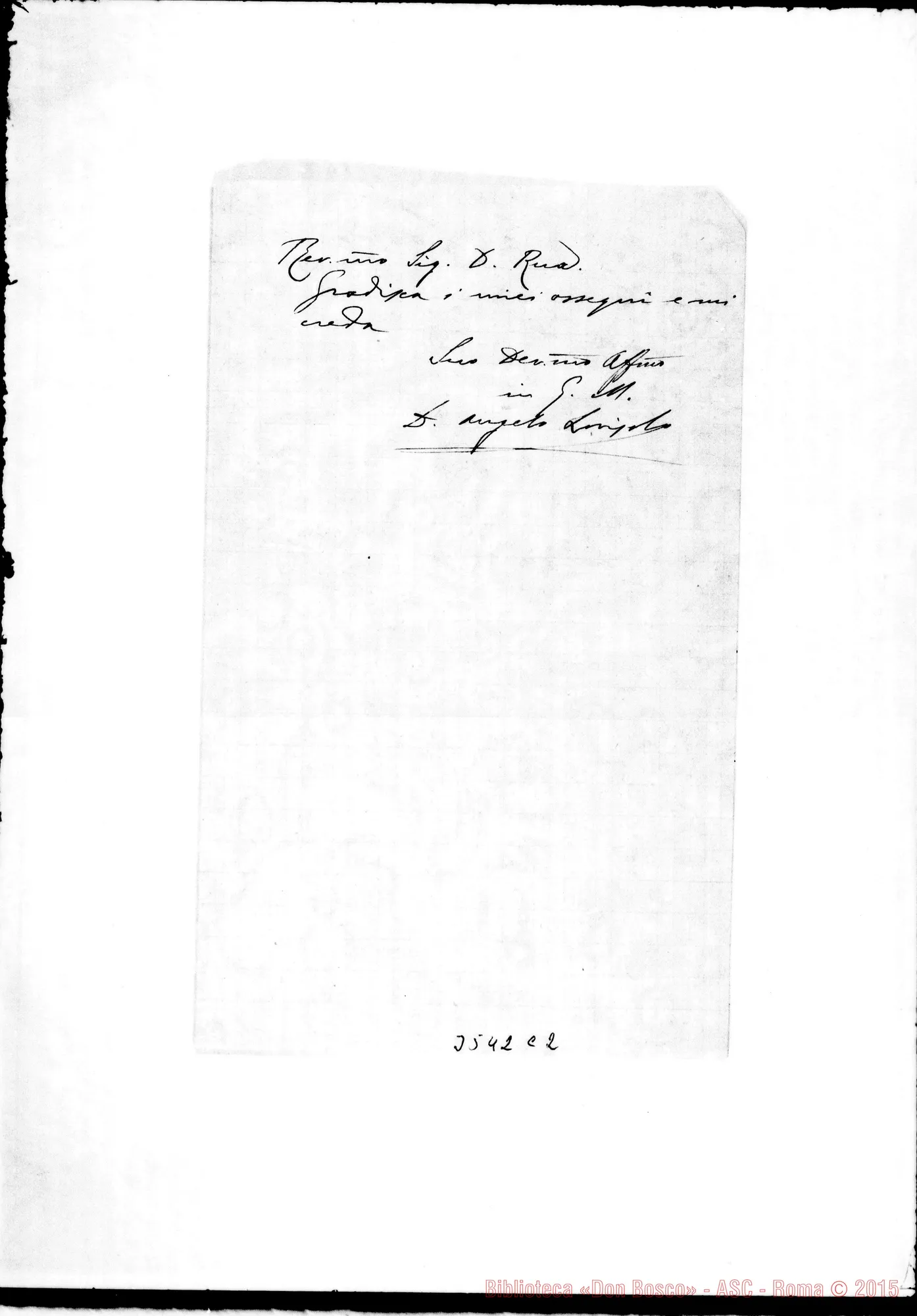 Fotogramma C 2 — Don Angelo Lovisolo-Amat.mo Padre. Tunis, 20-03-1905