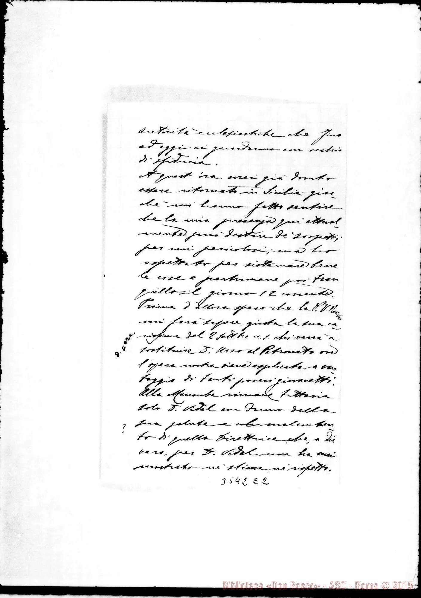 Fotogramma E 2 — Don Angelo Lovisolo-Don Rua. Tunis, 3-10-1906 Autogr. Rua