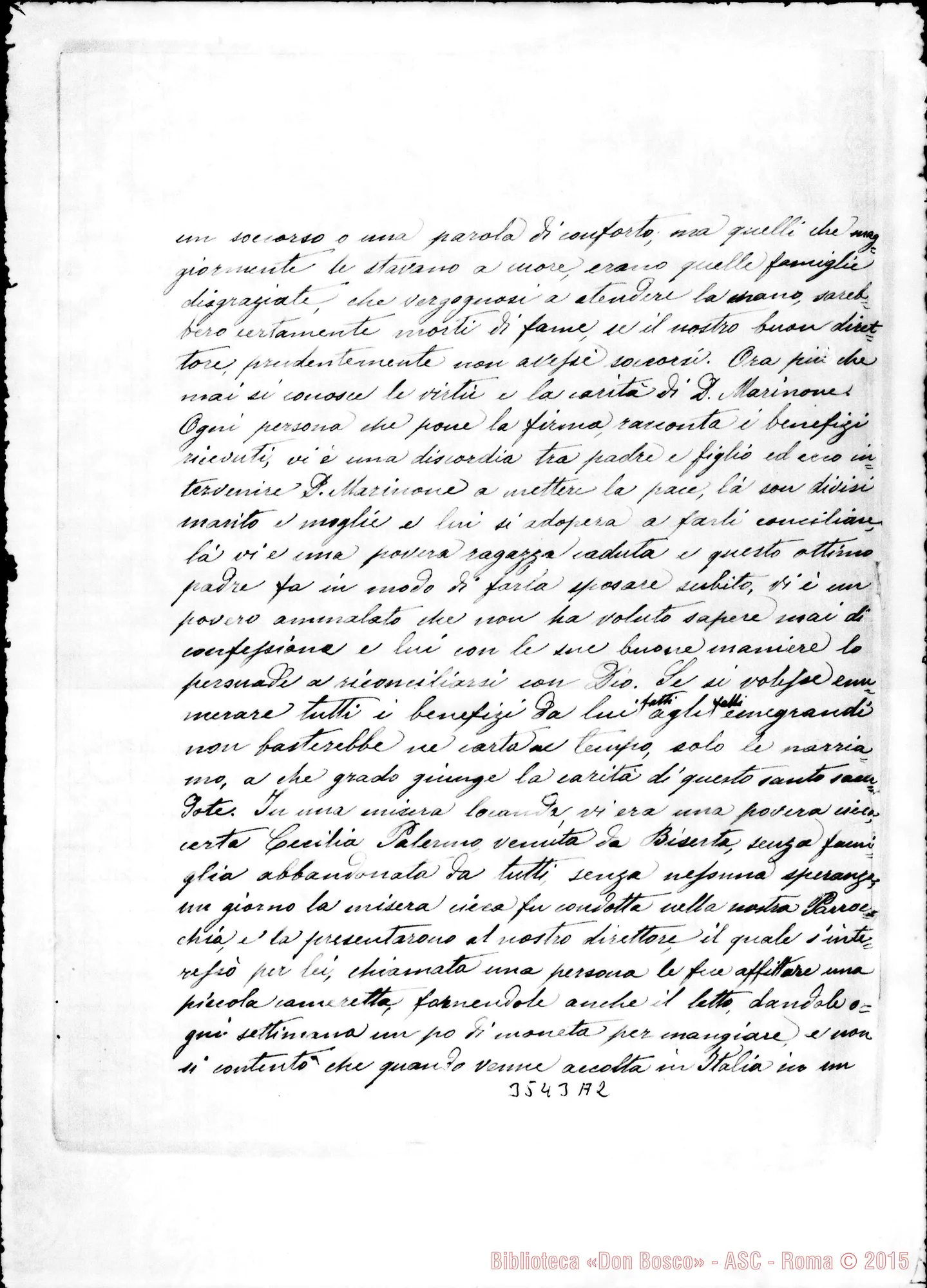 Fotogramma A 2 — Rosina Pillitteri-Don Rua, il 24-11-1906