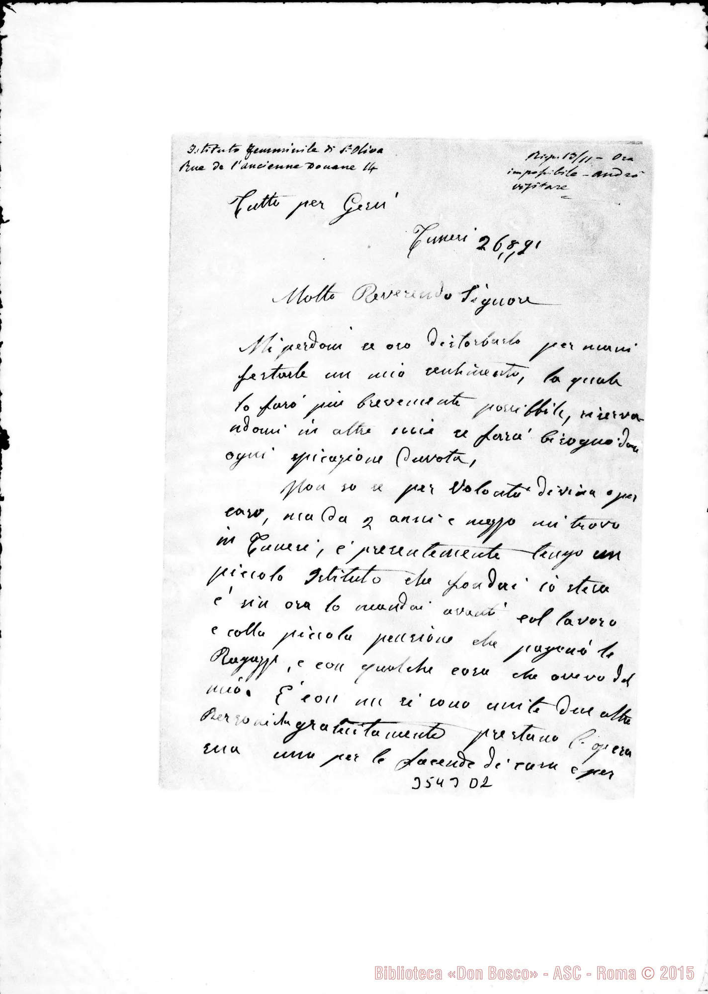 Fotogramma D 2 — E. Ostellino, ved.-Rev.do Sig. Tunis, 26-08-1891