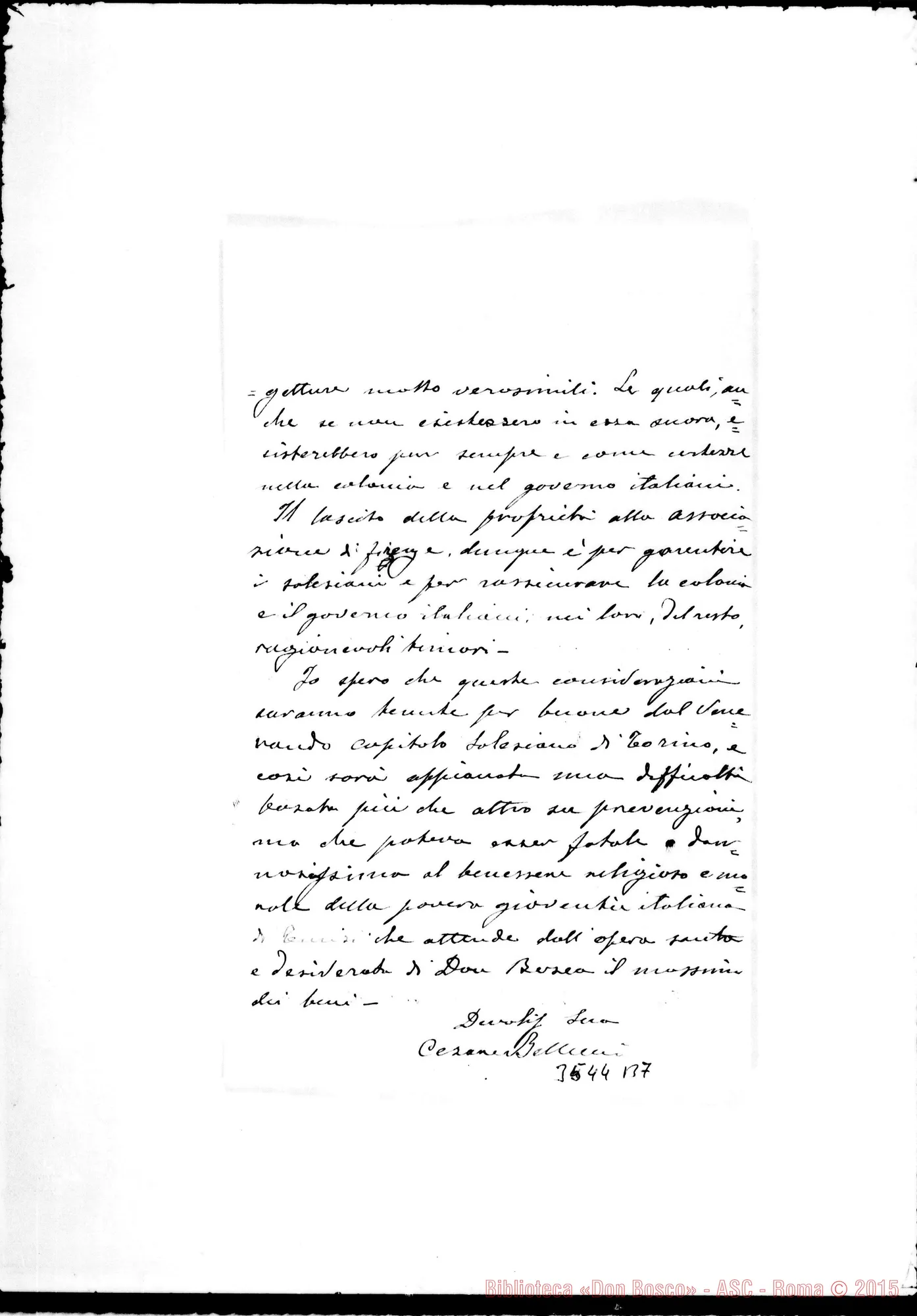 Fotogramma B 7 — Bellucci Cezane-Sacerdote. Tunisi, 19-03-1895. Seguono considerazioni di D. Josephidi