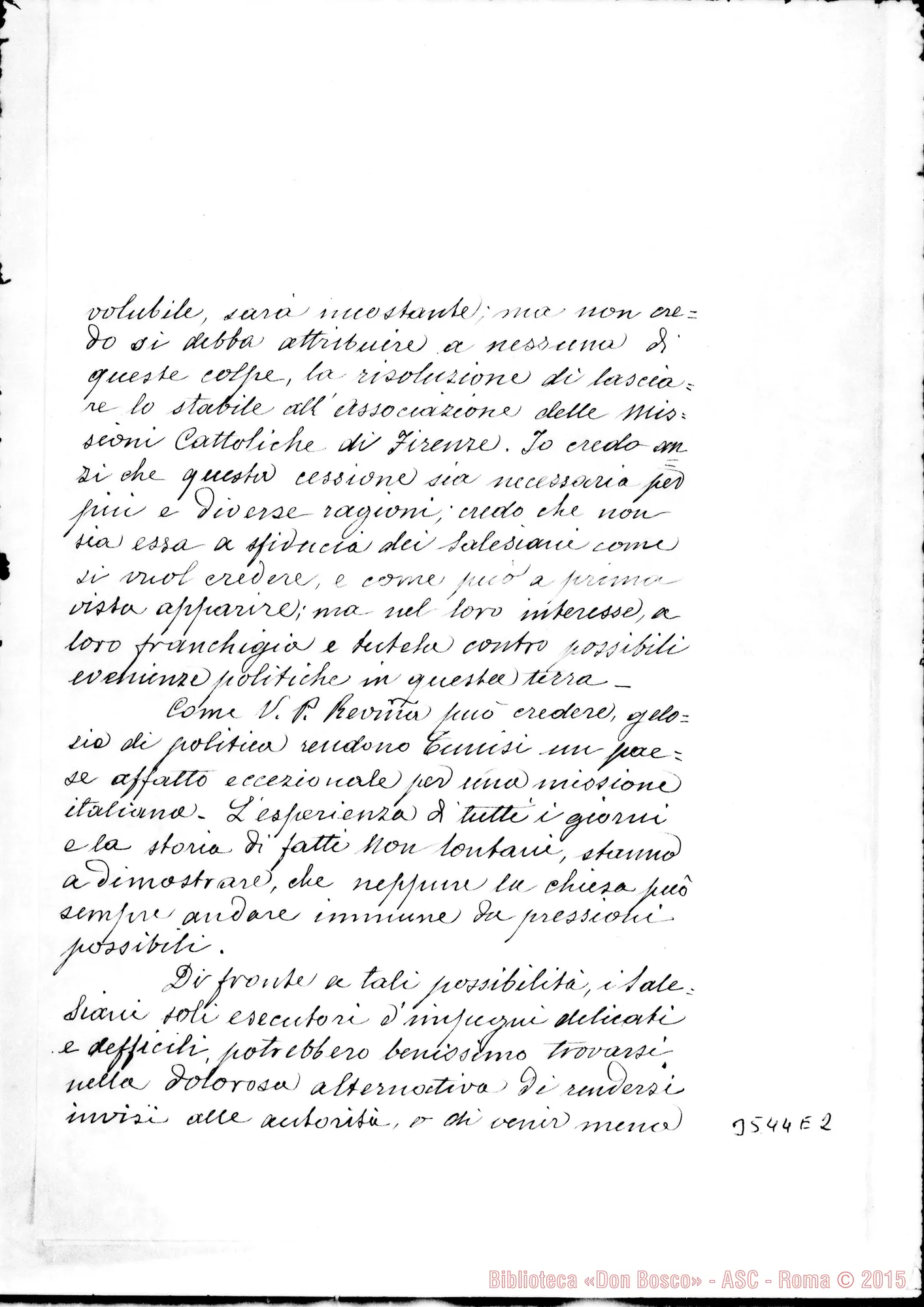 Fotogramma E 2 — Don Cesare Bellucci-Don Rua. Tunis, 15-04-1895